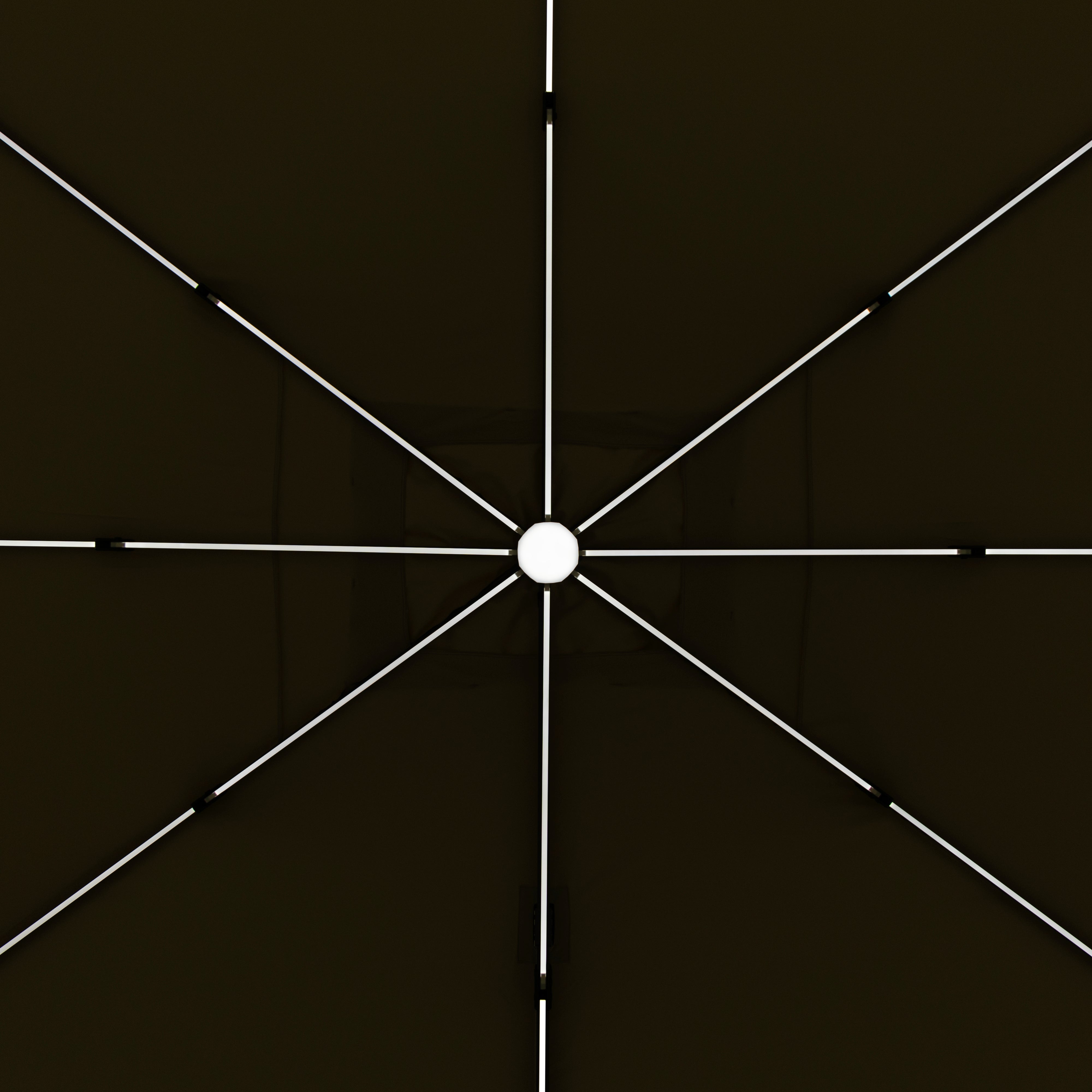 VESTIAMO CASA GIARDINO - Ombrellone da giardino con LED e Pannello Solare Grigio 3x4 metri