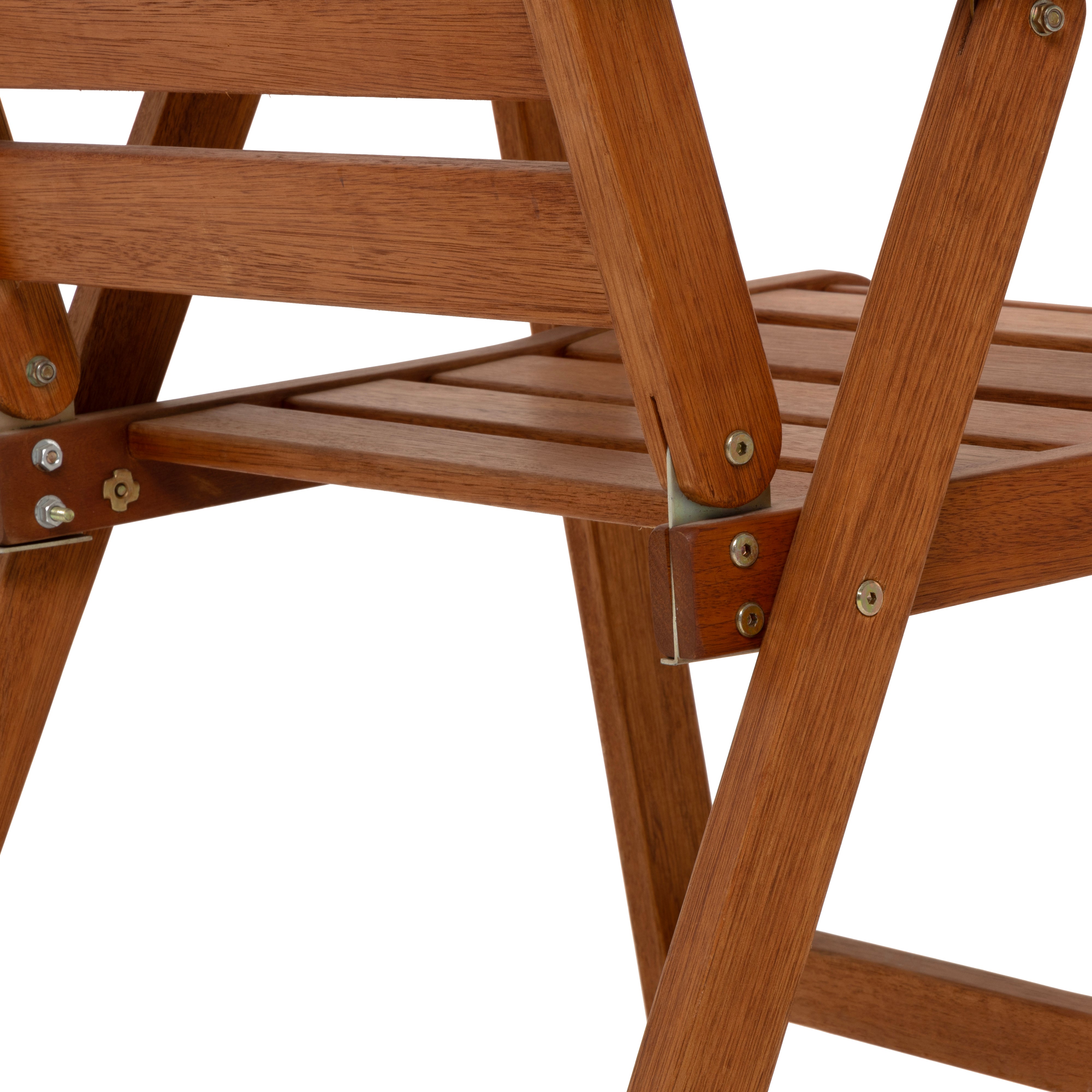 VESTIAMO CASA GIARDINO - Sedia da giardino con braccioli in legno h92,5x59,5x67 cm