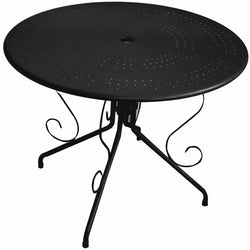 VESTIAMO CASA - Tavolo da giardino colore nero - diametro 100cm
