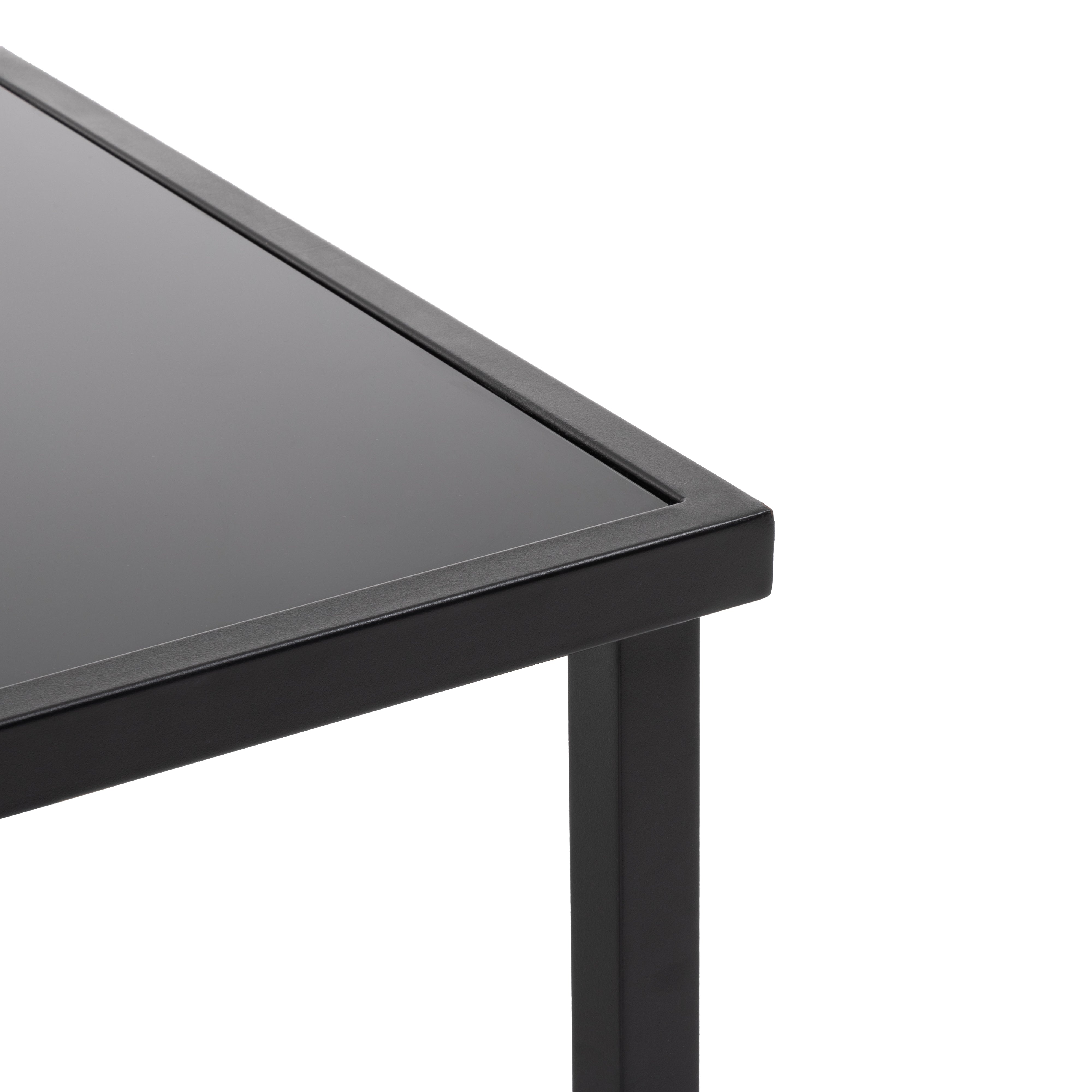 VESTIAMO CASA GIARDINO - Set da giardino 4 pezzi in metallo Antracite - Formato da Panchina a 2 posti, 2 sedie e tavolino da salotto