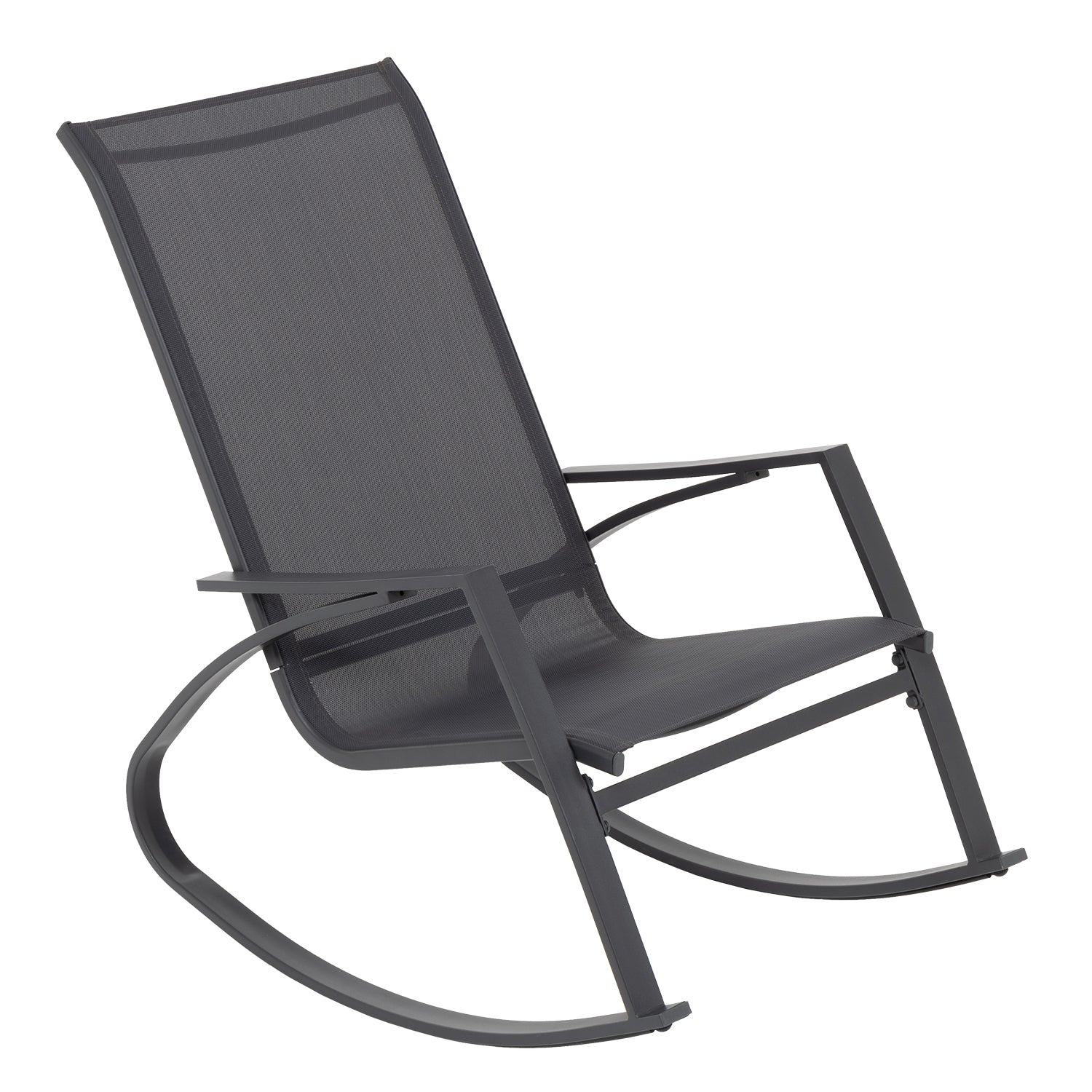 VESTIAMO CASA GIARDINO - Poltrona a Dondolo Grigia - h104,5x95x60,5 cm