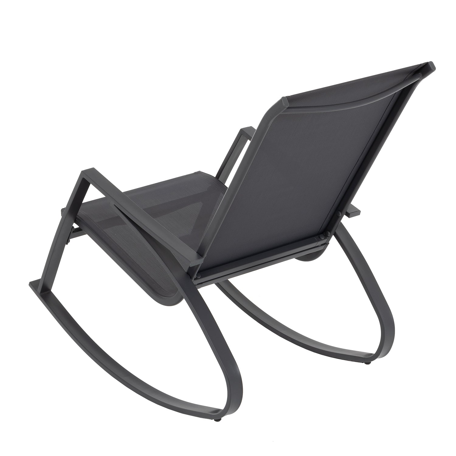 VESTIAMO CASA GIARDINO - Poltrona a Dondolo Grigia - h104,5x95x60,5 cm