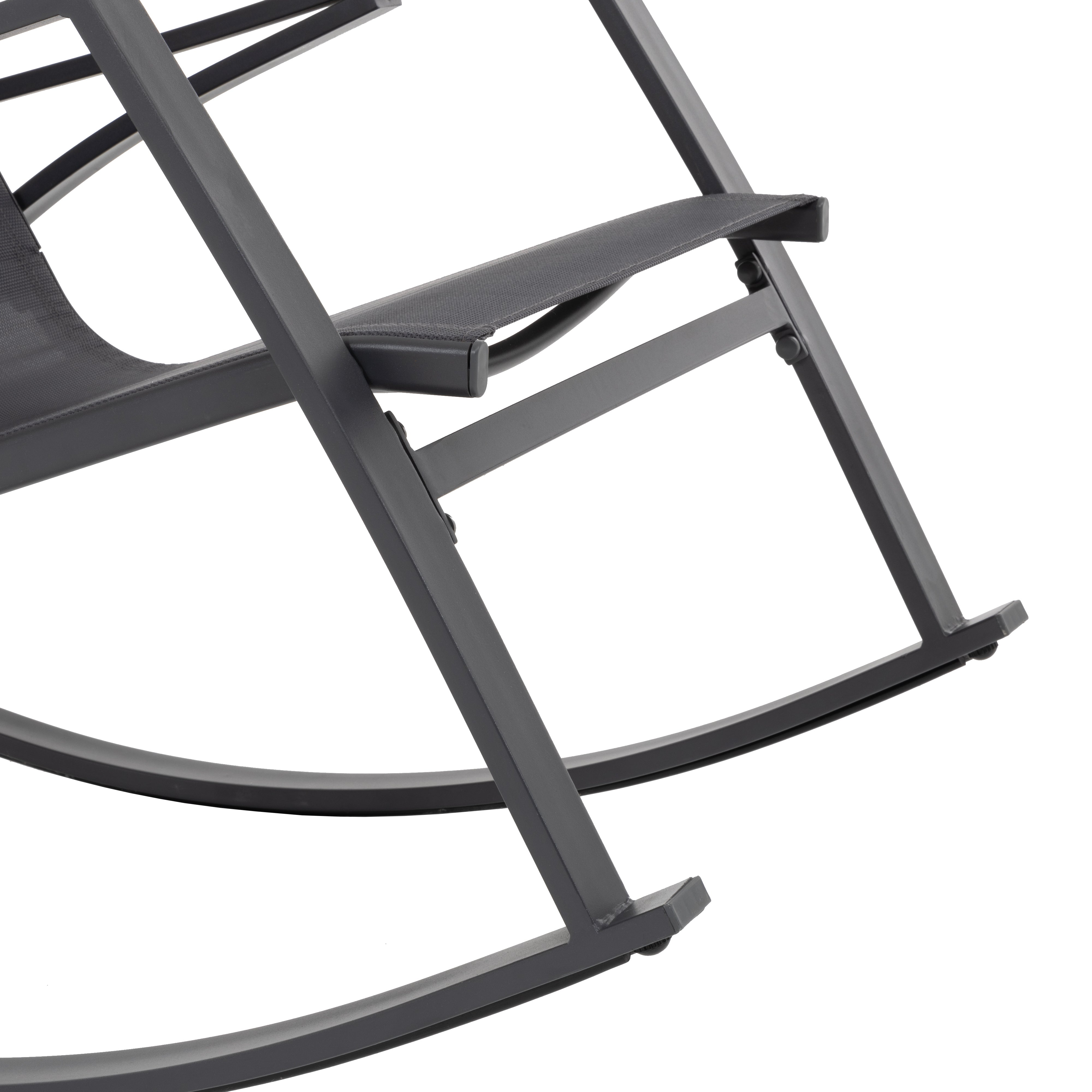 VESTIAMO CASA GIARDINO - Poltrona a Dondolo Grigia - h104,5x95x60,5 cm