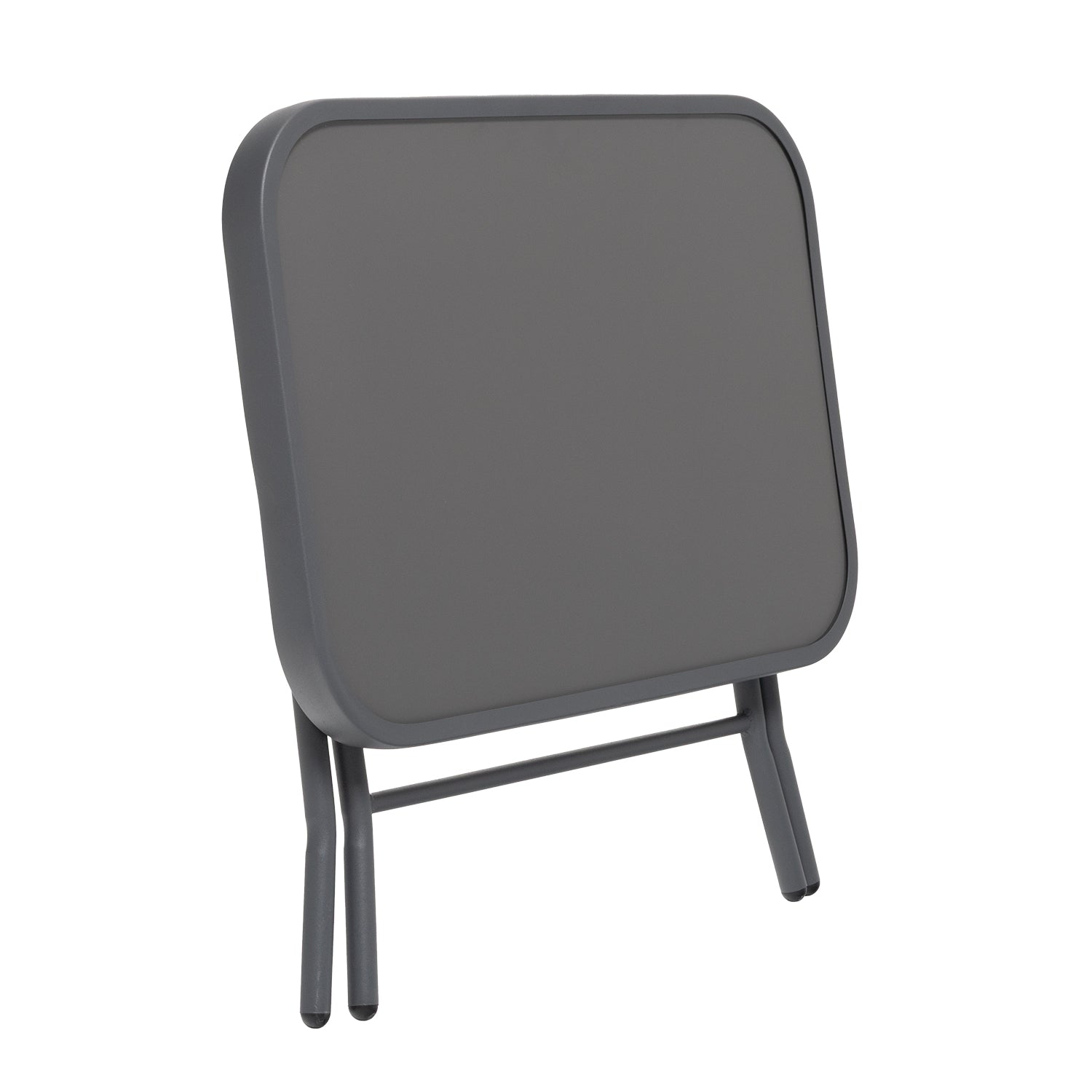 VESTIAMO CASA GIARDINO - Set da giardino 4 pezzi con Struttura in Acciaio Antracite, Tavolino con top in vetro e cuscini Tortora