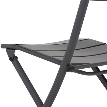 Norwood Sedia Pieghevole Heavy Duty Per Interni/Esterni, Grigio, Confezione Da 4, Capacità 180 Kg