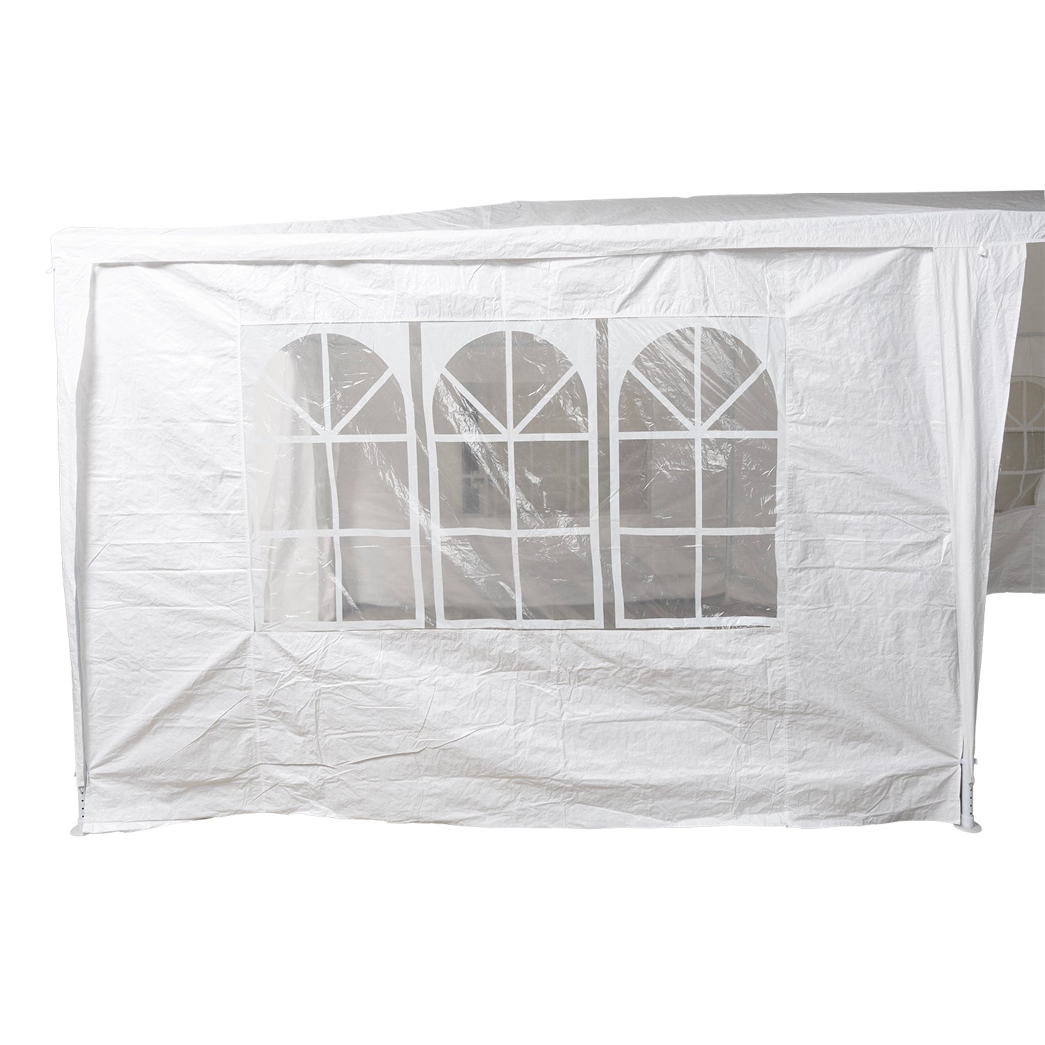 VESTIAMO CASA GIARDINO - Gazebo da giardino in Acciaio con Telo in Polietilene Bianco 3x6 metri