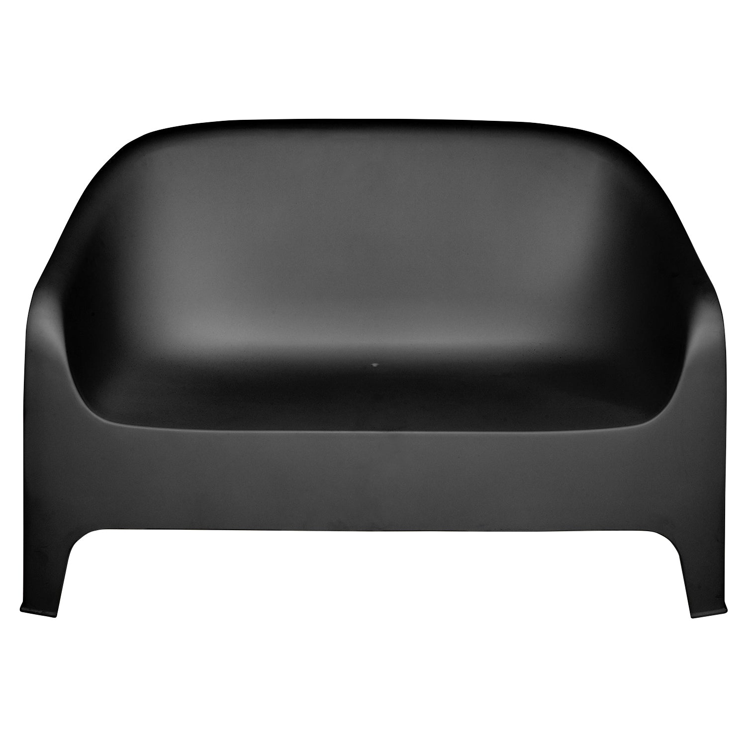 VESTIAMO CASA GIARDINO - Panchina da esterno Nera - h80x135x70 cm