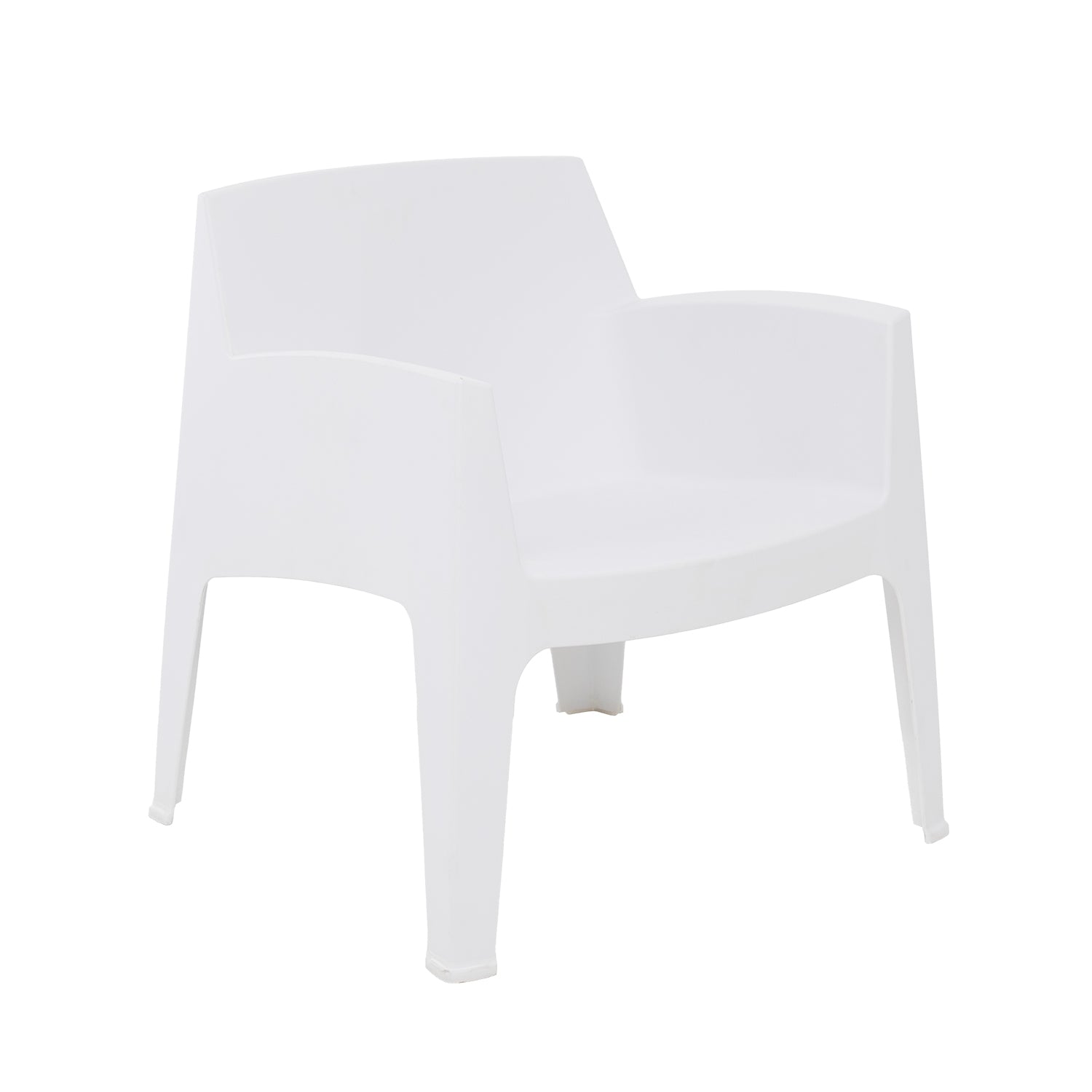 VESTIAMO CASA GIARDINO - Poltrona da giardino in Polipropilene Bianca con Protezione UV - h74x54,8x48 cm