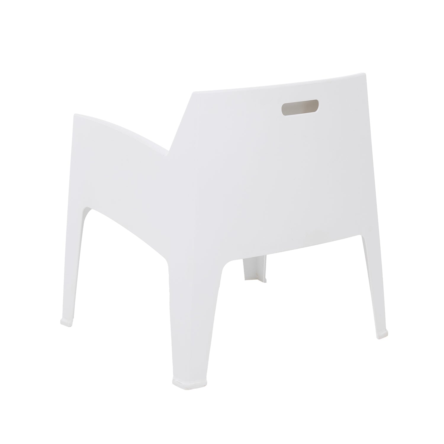 VESTIAMO CASA GIARDINO - Poltrona da giardino in Polipropilene Bianca con Protezione UV - h74x54,8x48 cm