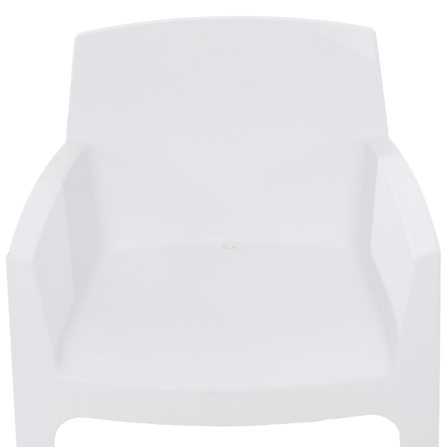 VESTIAMO CASA GIARDINO - Poltrona da giardino in Polipropilene Bianca con Protezione UV - h74x54,8x48 cm