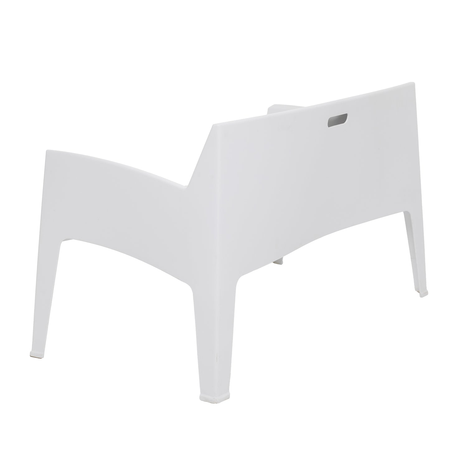 VESTIAMO CASA GIARDINO - Panchina da giardino in Polipropilene Bianca con Protezione UV - h74x136,6x69,5 cm