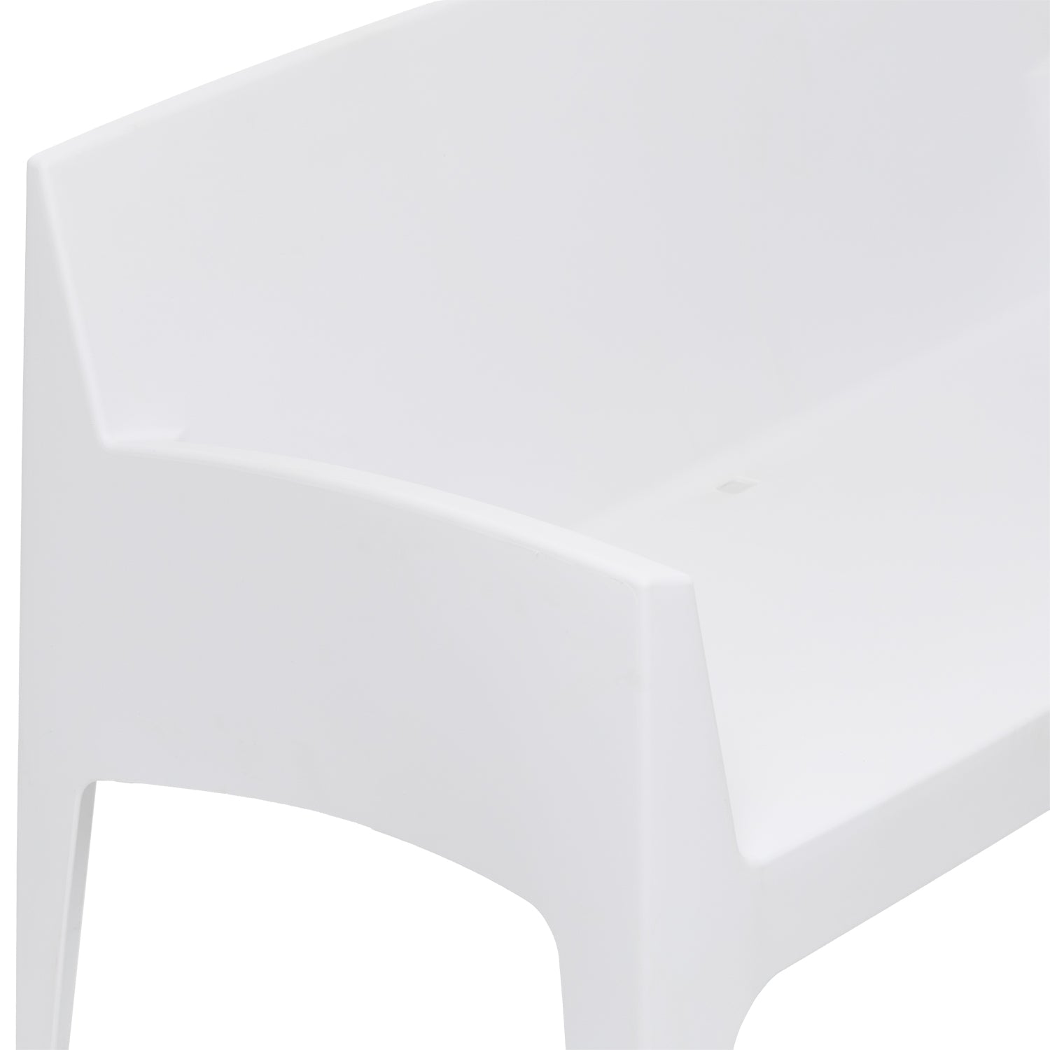 VESTIAMO CASA GIARDINO - Panchina da giardino in Polipropilene Bianca con Protezione UV - h74x136,6x69,5 cm