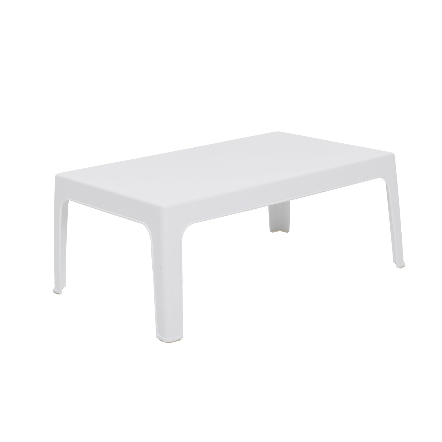 VESTIAMO CASA GIARDINO - Tavolo da giardino in Polipropilene Bianca con Protezione UV - h48x100x60 cm