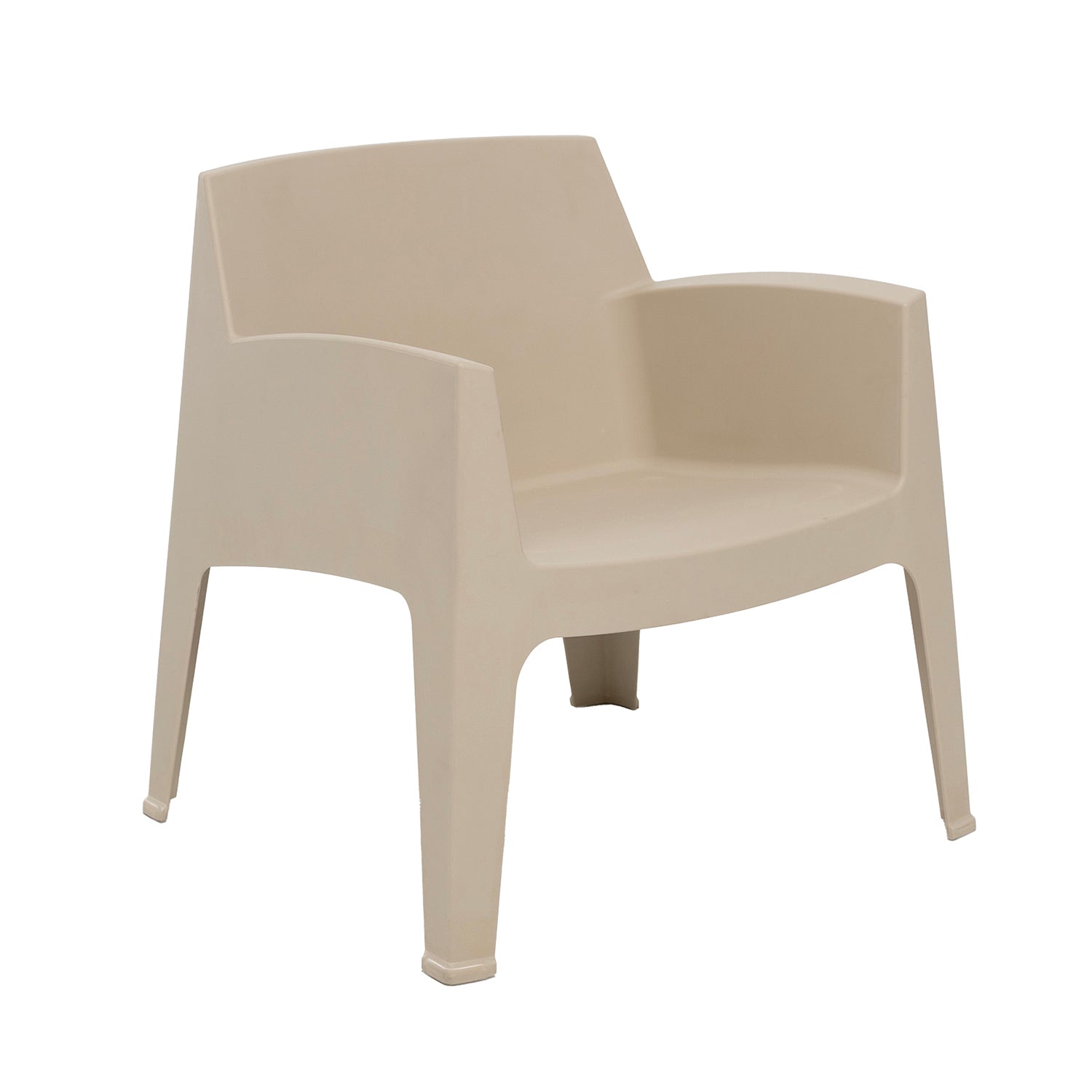 VESTIAMO CASA GIARDINO - Poltrona da giardino in Polipropilene Tortora con Protezione UV - h74x54,8x48 cm