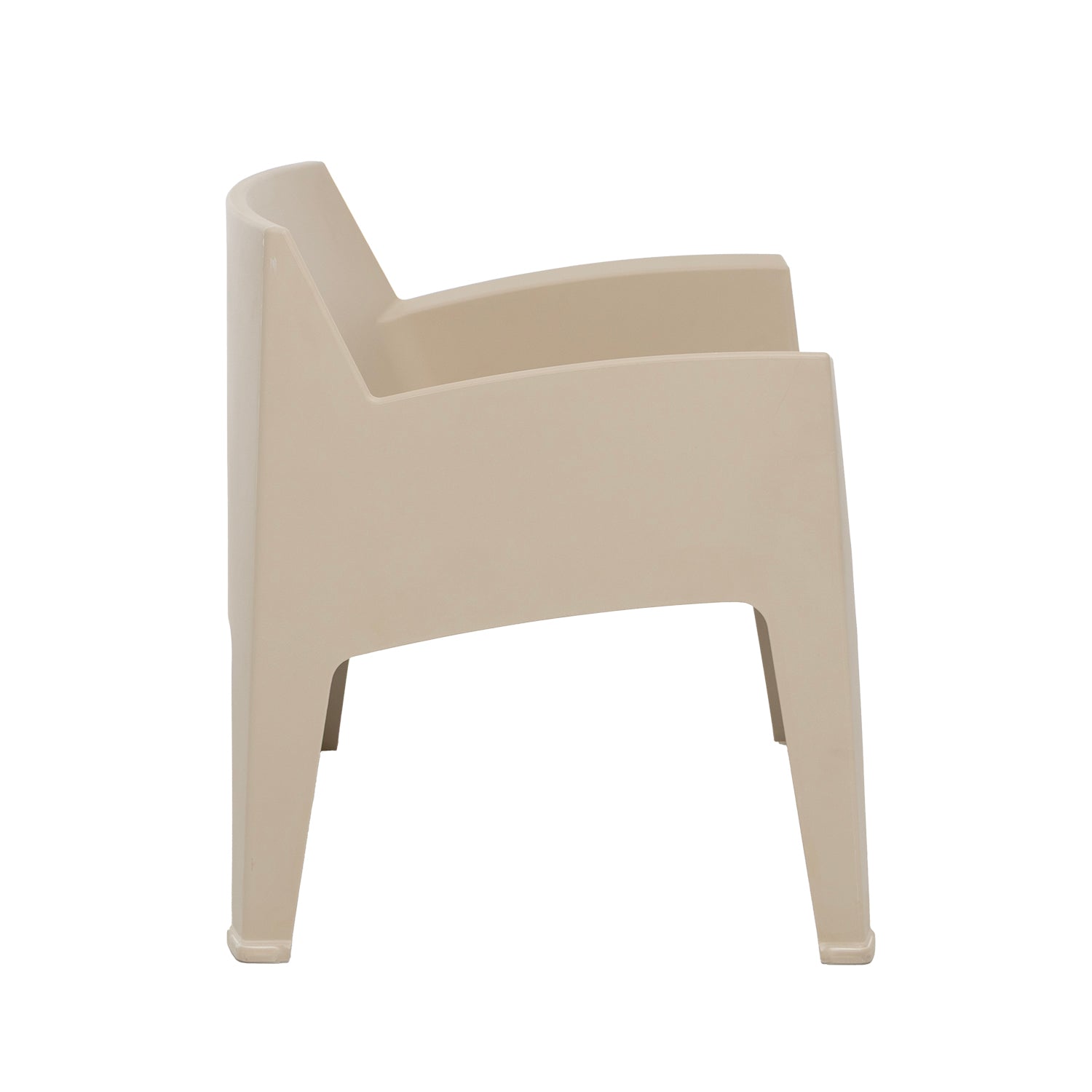 VESTIAMO CASA GIARDINO - Poltrona da giardino in Polipropilene Tortora con Protezione UV - h74x54,8x48 cm