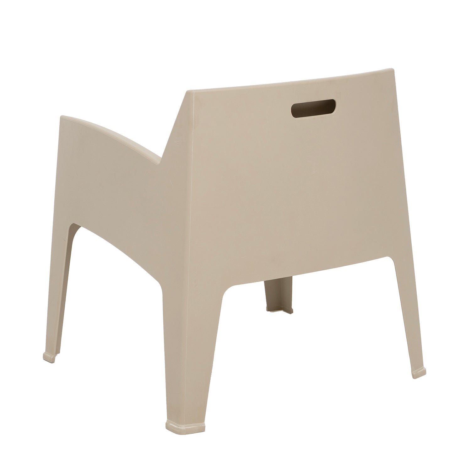 VESTIAMO CASA GIARDINO - Poltrona da giardino in Polipropilene Tortora con Protezione UV - h74x54,8x48 cm