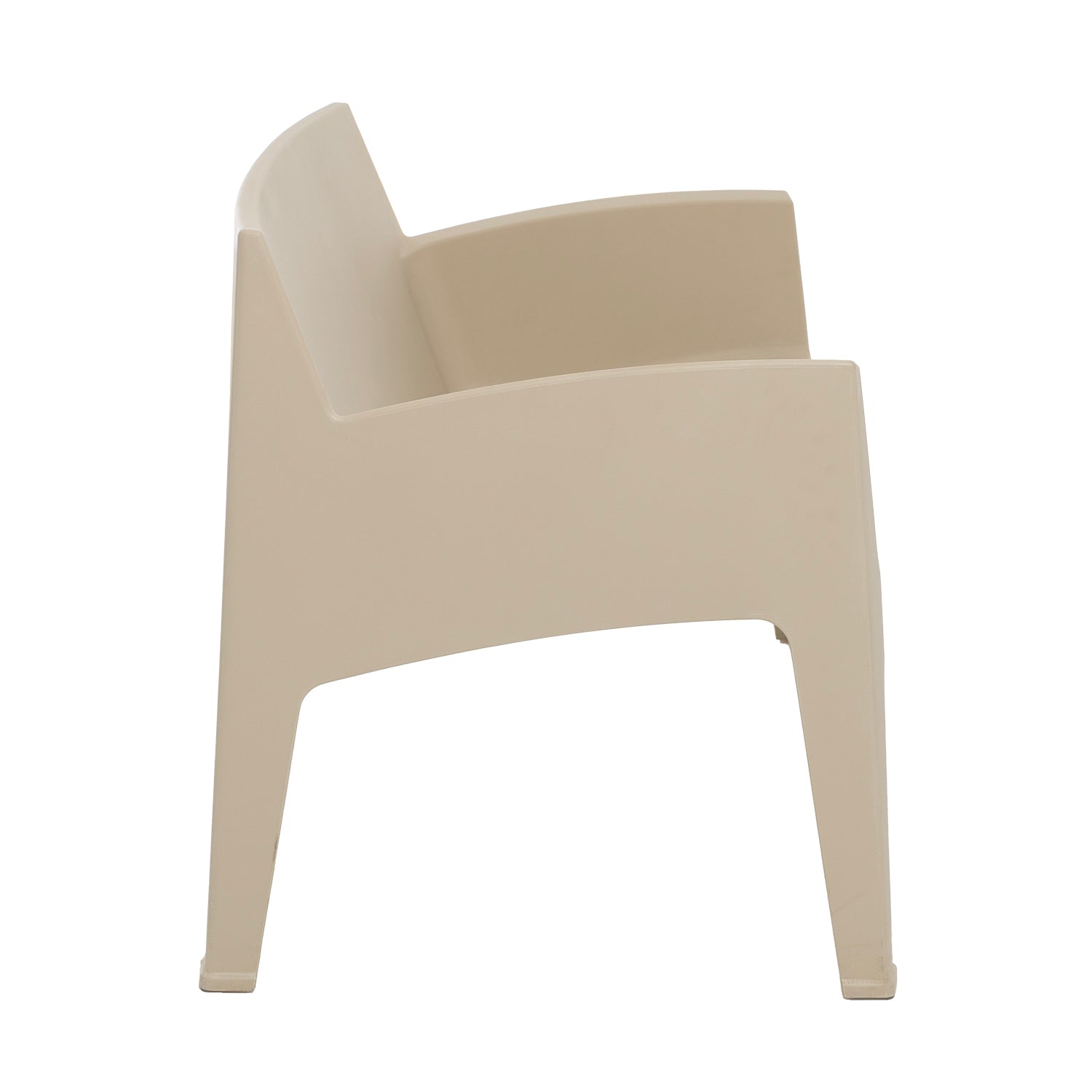 VESTIAMO CASA GIARDINO - Panchina da giardino in Polipropilene Tortora con Protezione UV - h74x136,6x69,5 cm