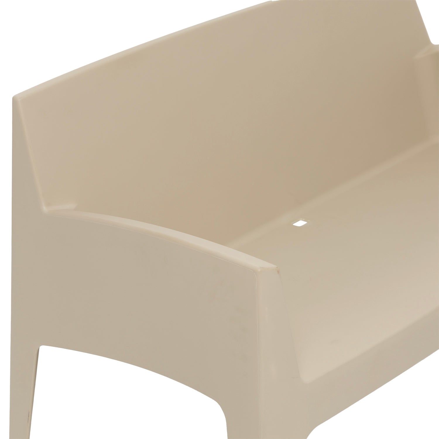 VESTIAMO CASA GIARDINO - Panchina da giardino in Polipropilene Tortora con Protezione UV - h74x136,6x69,5 cm