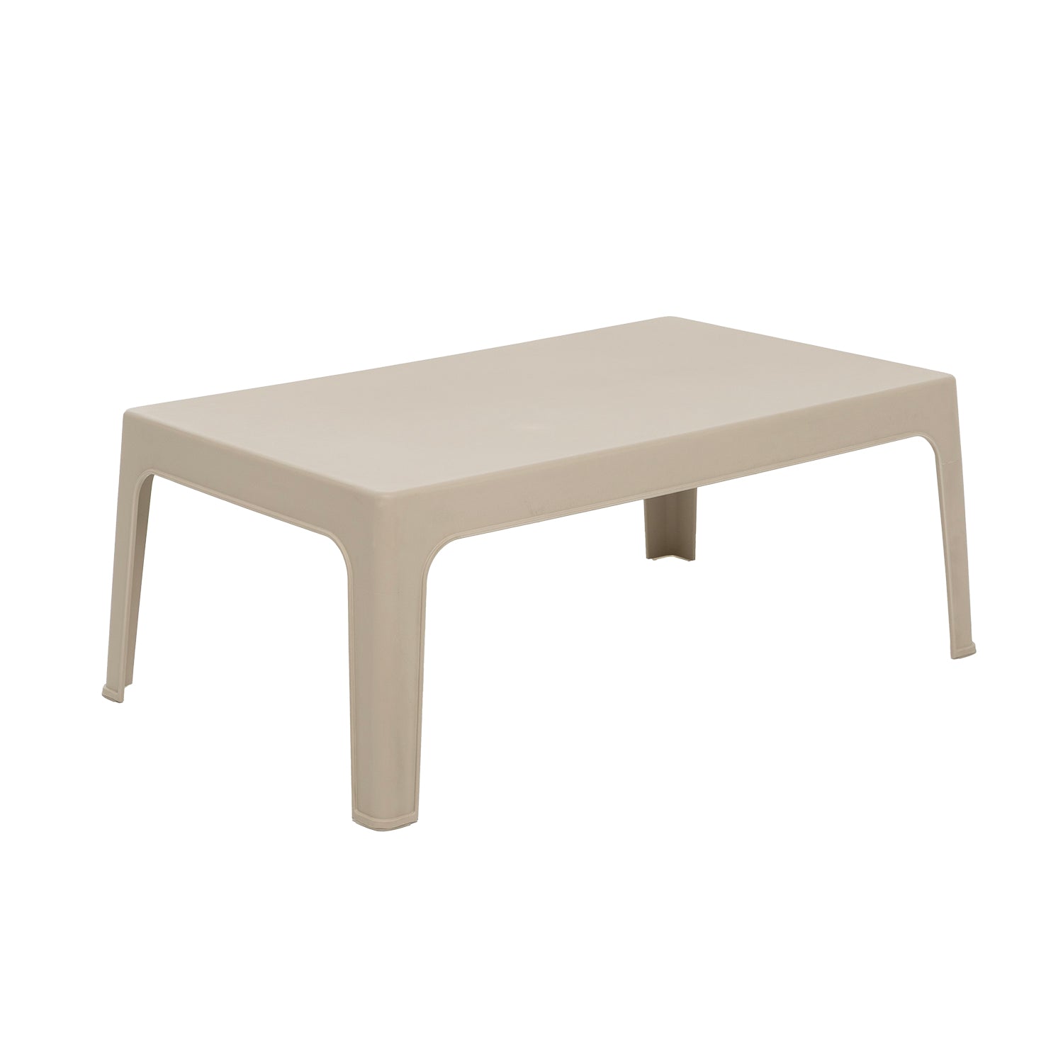 VESTIAMO CASA GIARDINO - Tavolo da giardino in Polipropilene Tortora con Protezione UV - h48x100x60 cm