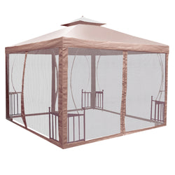 VESTIAMO CASA GIARDINO - Gazebo con zanzariera telo Camel 3x3 metri