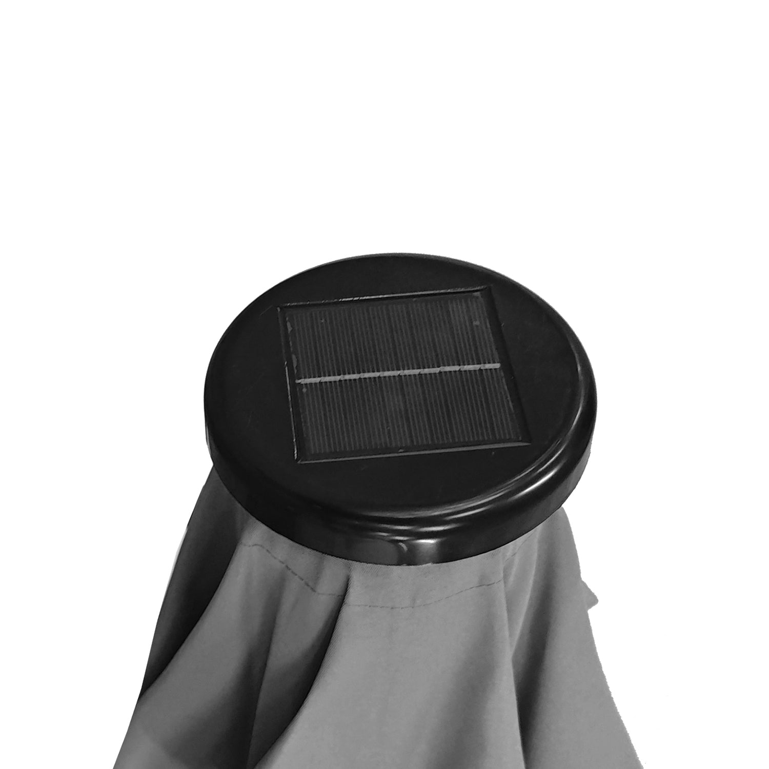 VESTIAMO CASA GIARDINO - Ombrellone da giardino con 32 LED e Pannello Solare Grigio diametro 3 metri