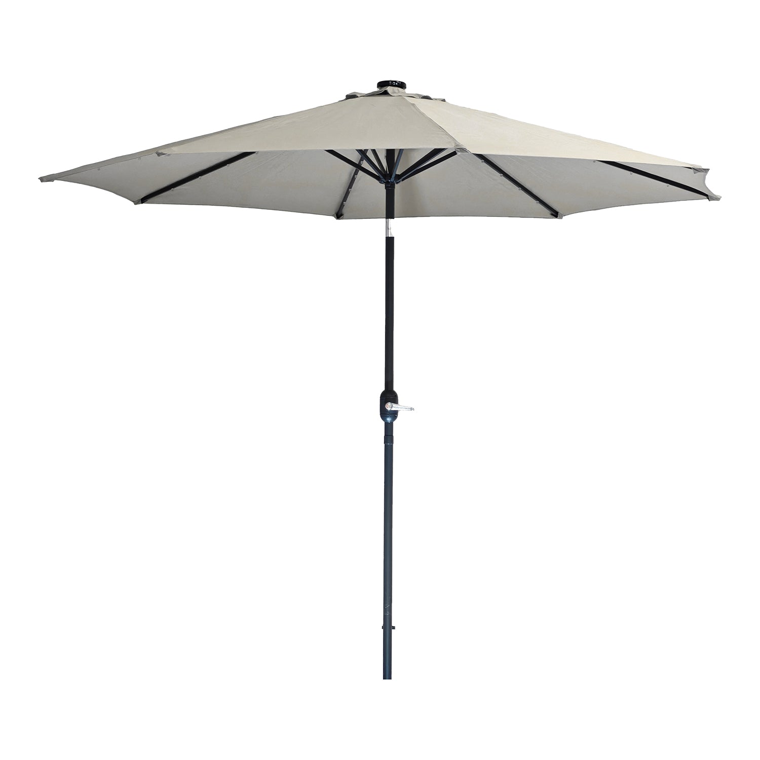 VESTIAMO CASA GIARDINO - Ombrellone da giardino con 32 LED e Pannello Solare Ecru diametro 3 metri