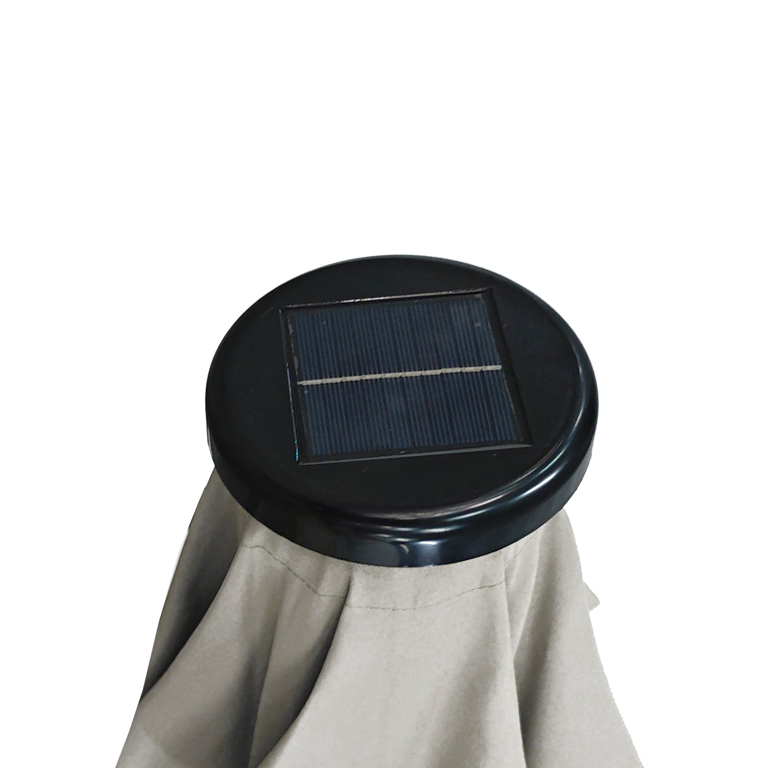 VESTIAMO CASA GIARDINO - Ombrellone da giardino con 32 LED e Pannello Solare Ecru diametro 3 metri