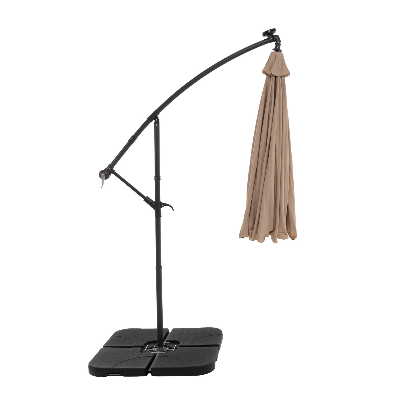 VESTIAMO CASA GIARDINO - Ombrellone da giardino Decentrato con 32 LED e Pannello Solare Camel diametro 3 metri