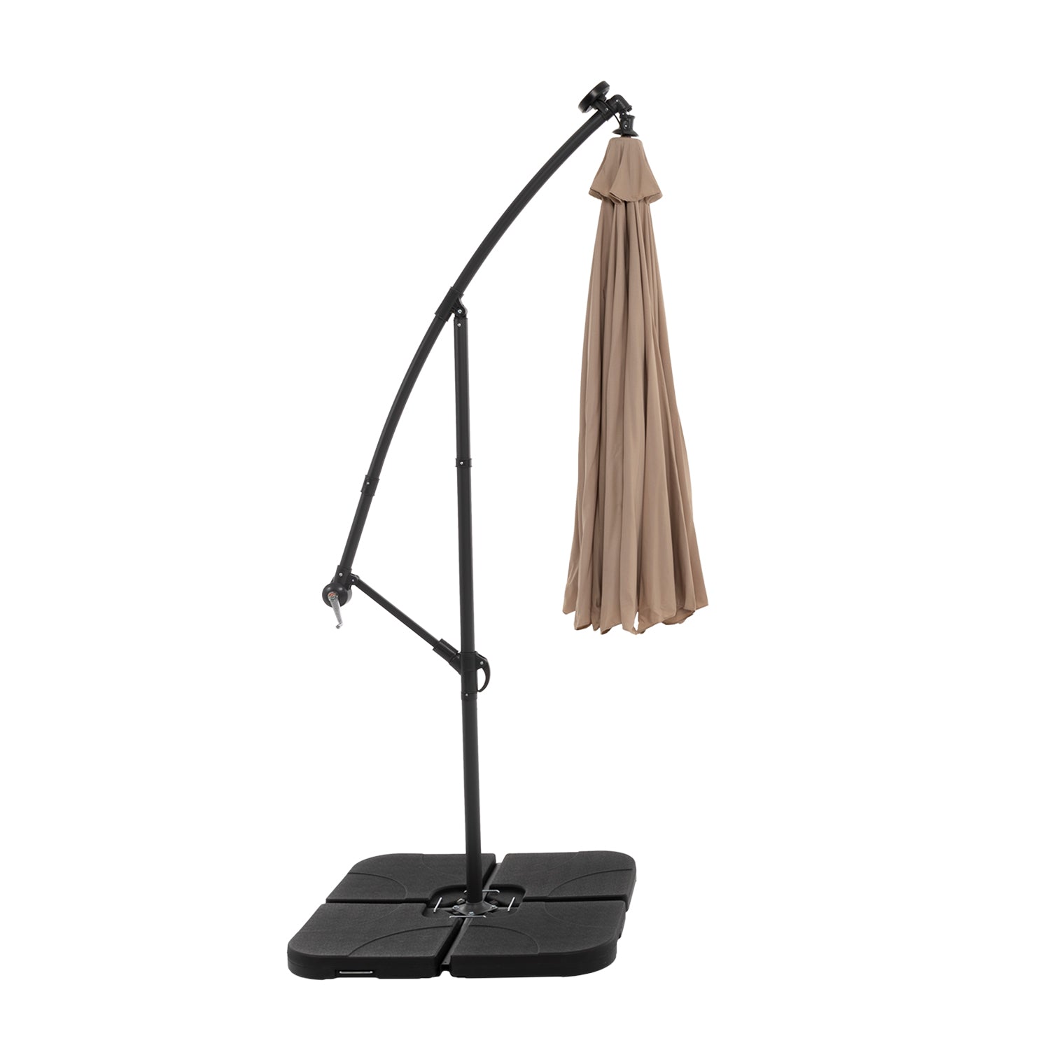 VESTIAMO CASA GIARDINO - Ombrellone da giardino Decentrato con 32 LED e Pannello Solare Camel diametro 3 metri