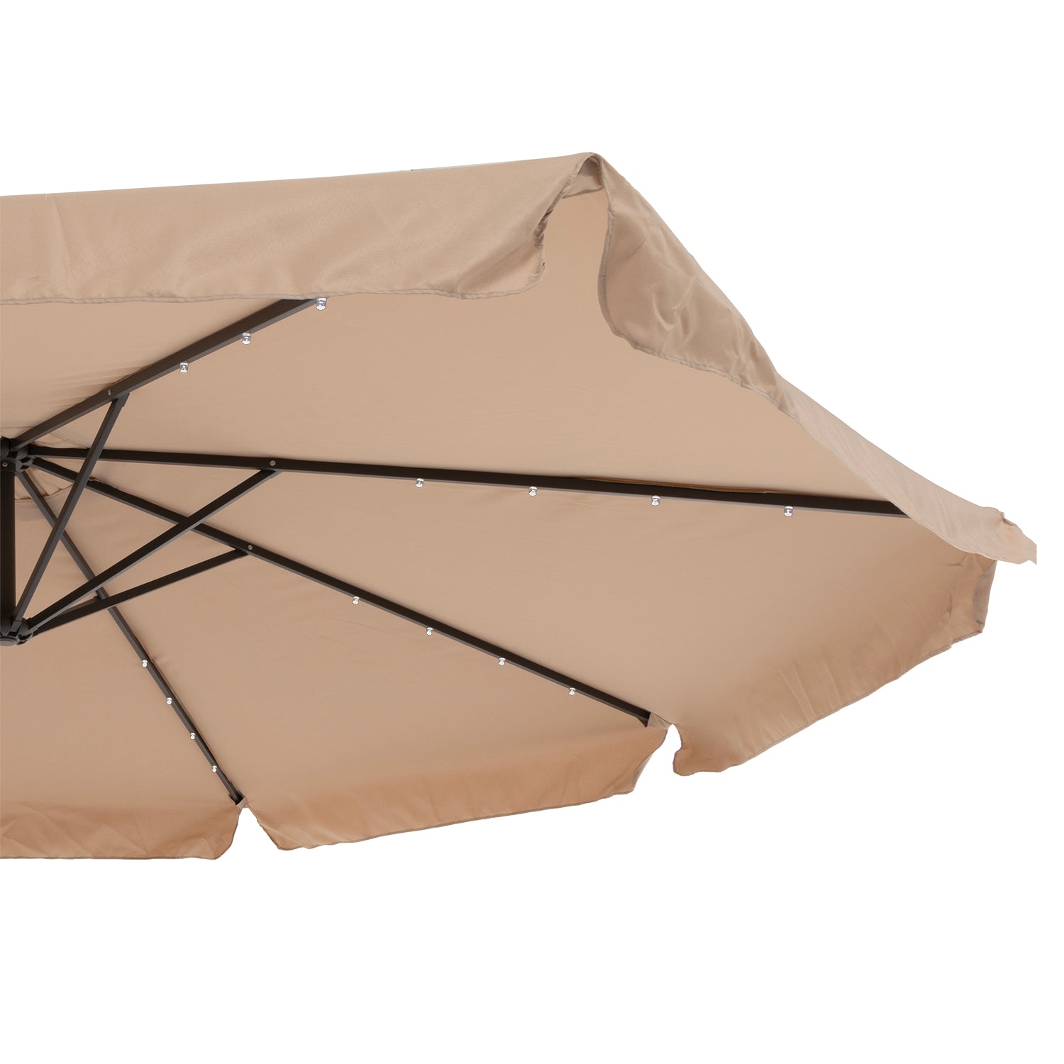 VESTIAMO CASA GIARDINO - Ombrellone da giardino Decentrato con 32 LED e Pannello Solare Camel diametro 3 metri