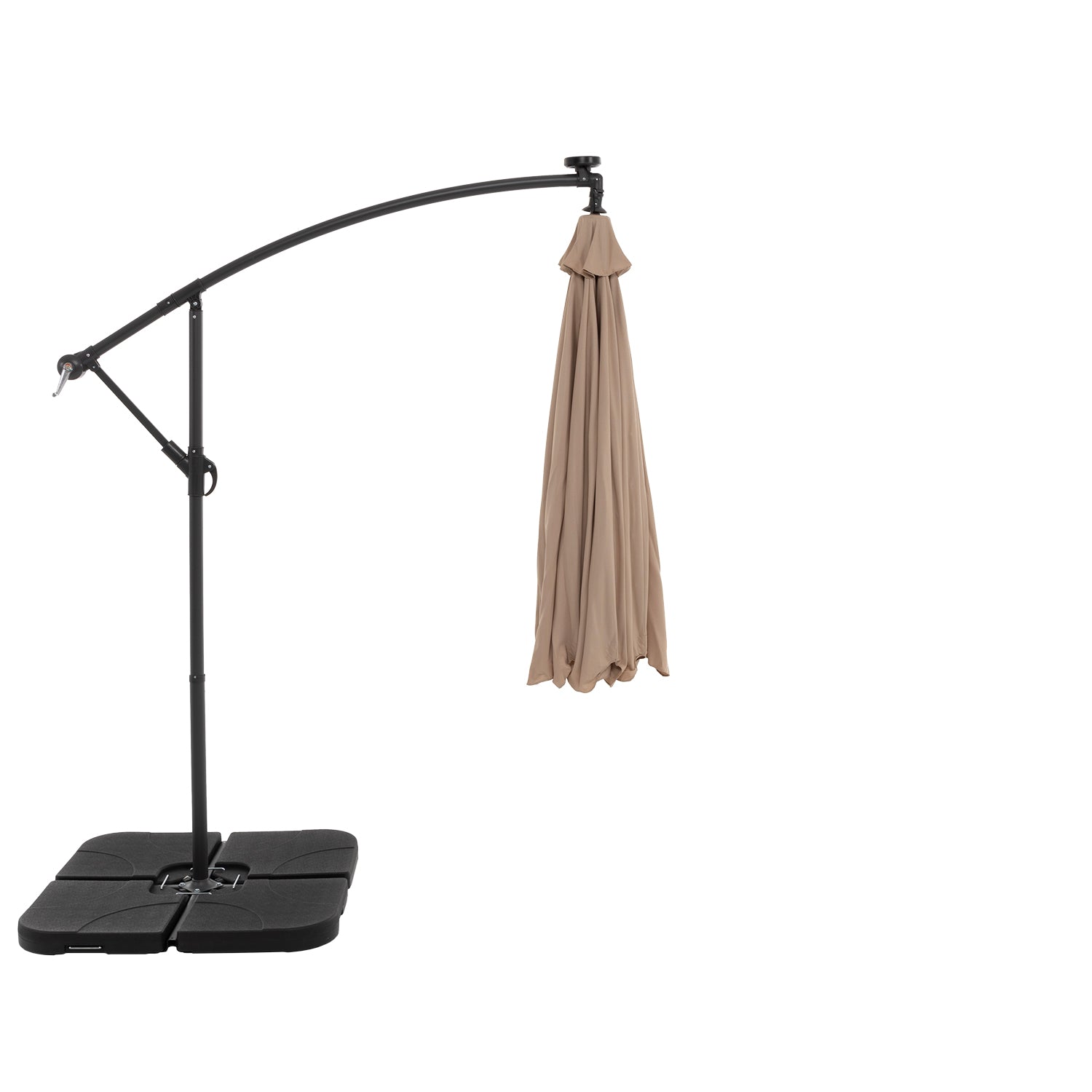 VESTIAMO CASA GIARDINO - Ombrellone da giardino Decentrato con 32 LED e Pannello Solare Camel diametro 3 metri