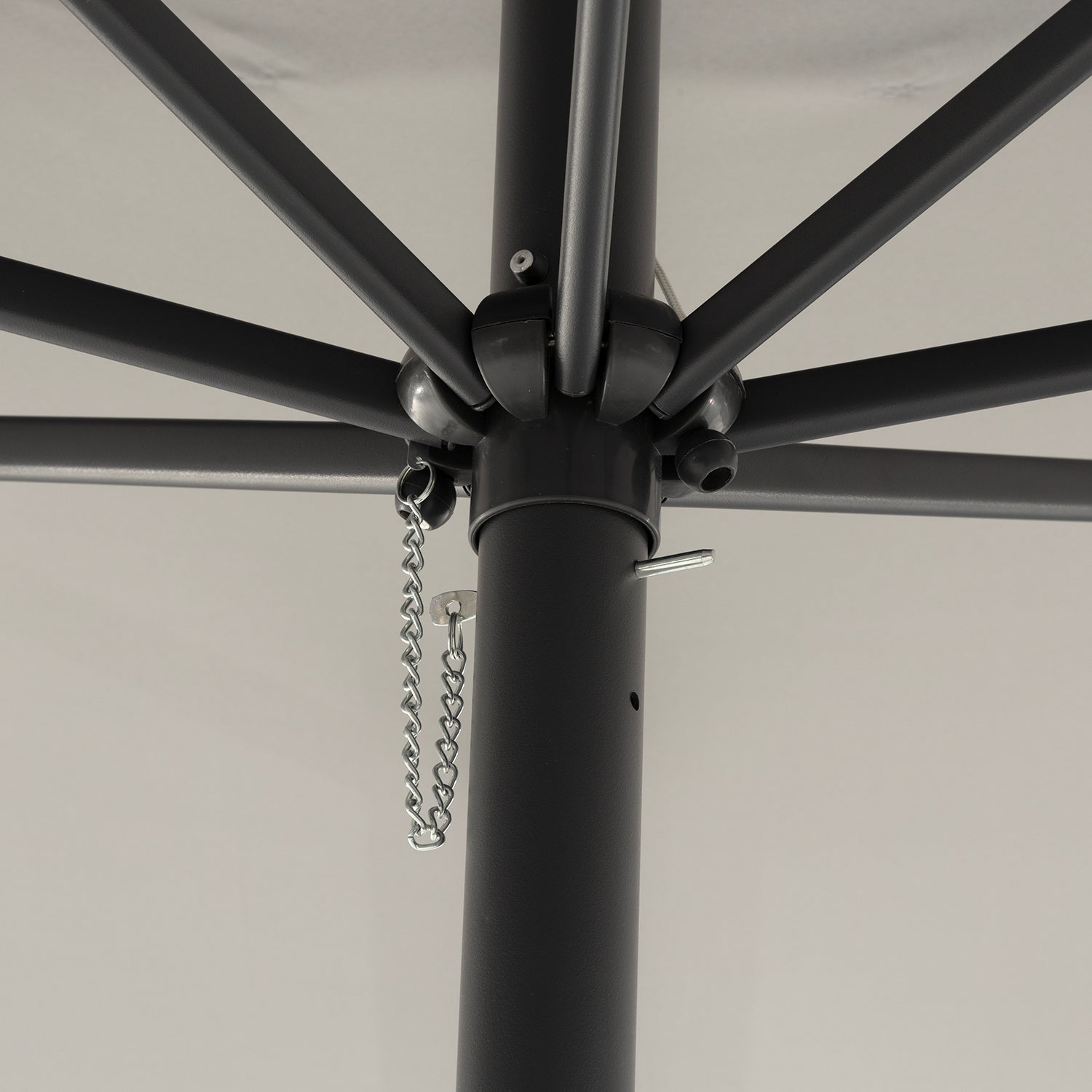 VESTIAMO CASA GIARDINO - Ombrellone da giardino Grigio con carrucola e snodo 3x3 metri