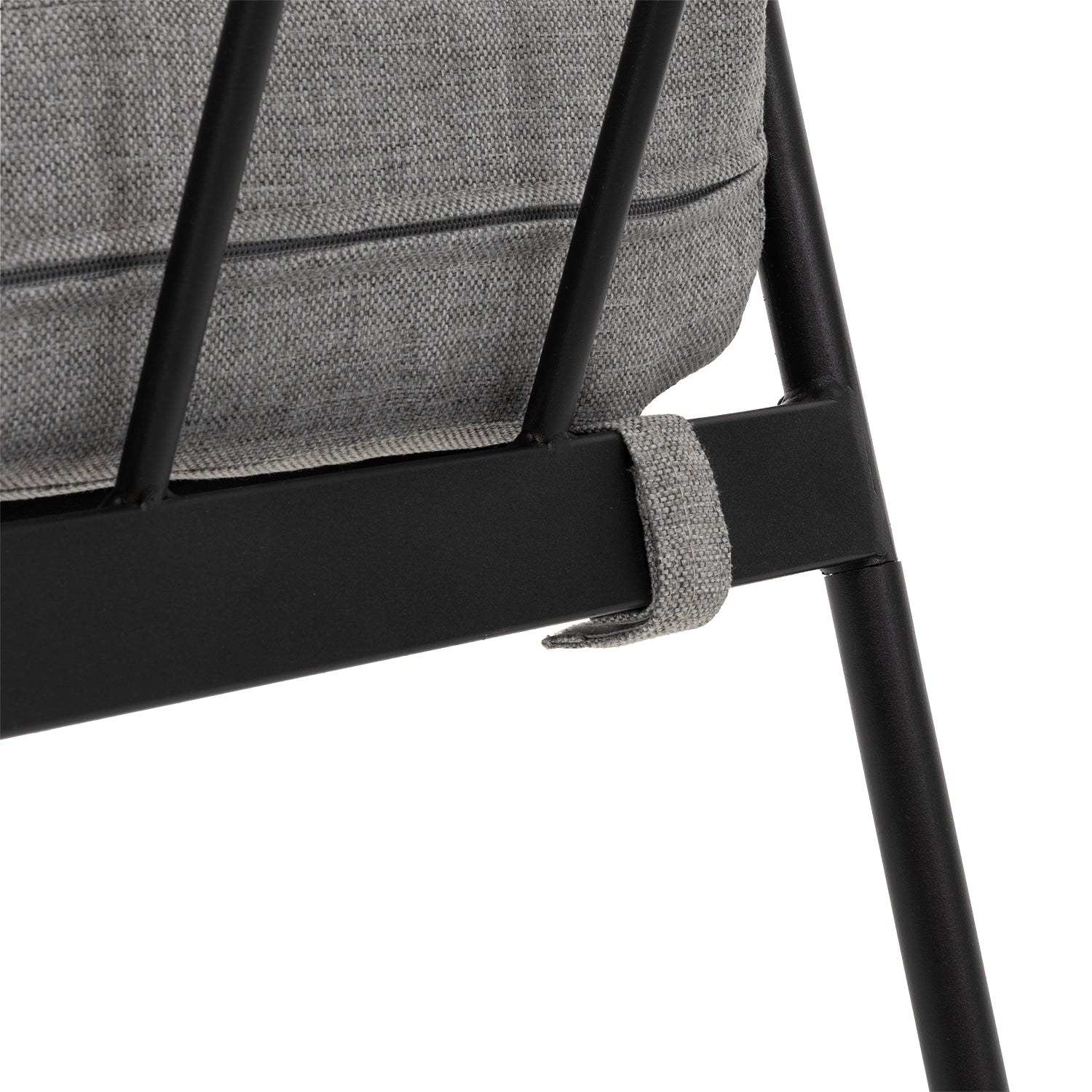 VESTIAMO CASA GIARDINO - Set da giardino 5 pezzi struttura in acciaio e top tavolini in metallo con cuscini Grigio Scuro