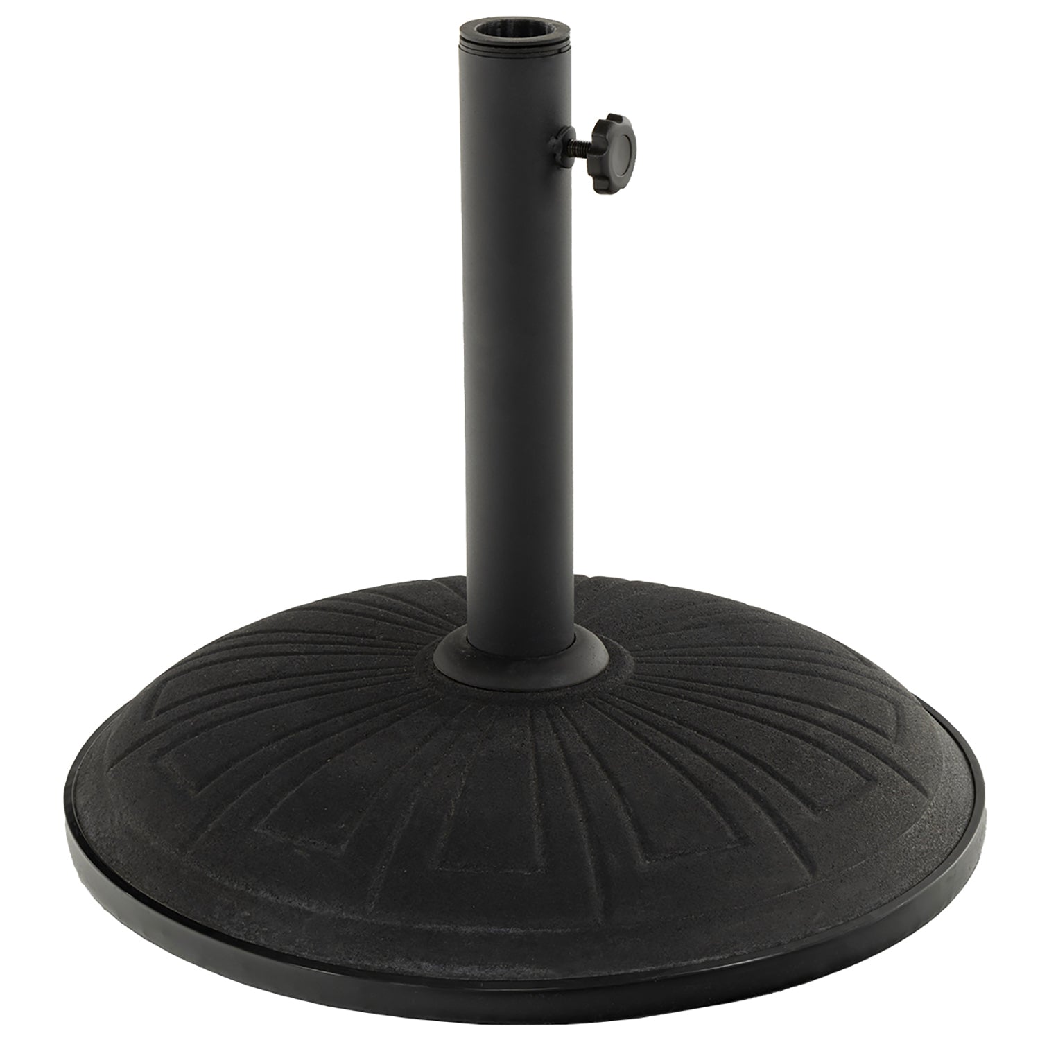 VESTIAMO CASA - Base Ombrellone Tonda in cemento Nero 15kg diametro 41,5 cm