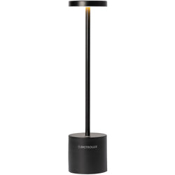 DICTROLUX - Lampada Led da tavolo senza filo nero opaco Sotylia - h35 cm x diametro 8 cm