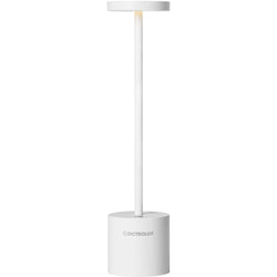 DICTROLUX - Lampada Led da tavolo senza filo bianco opaco Sotylia - h35 cm x diametro 8 cm