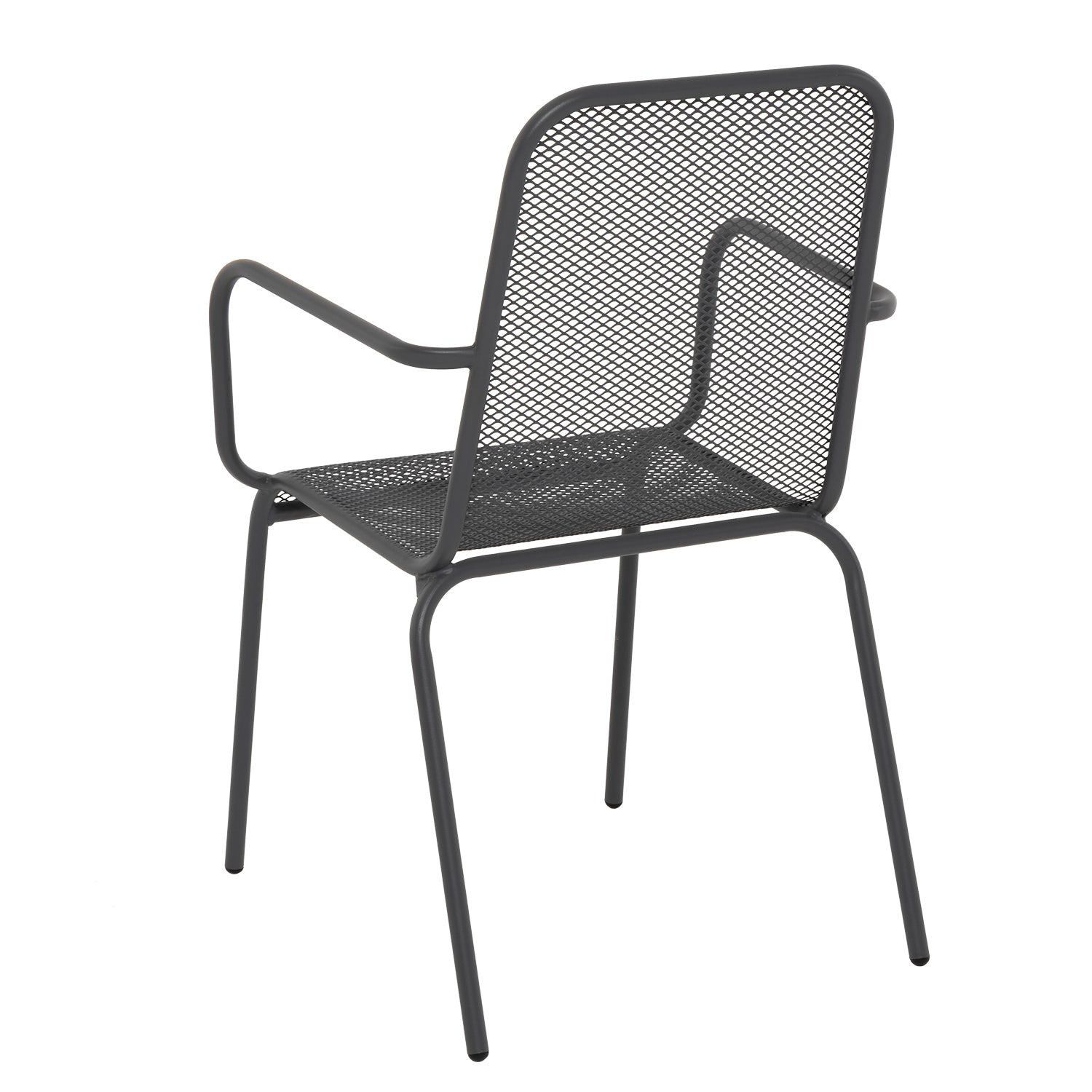 VESTIAMO CASA GIARDINO - Sedia da giardino in acciaio Antracite - h85,5x53,5x56,5 cm