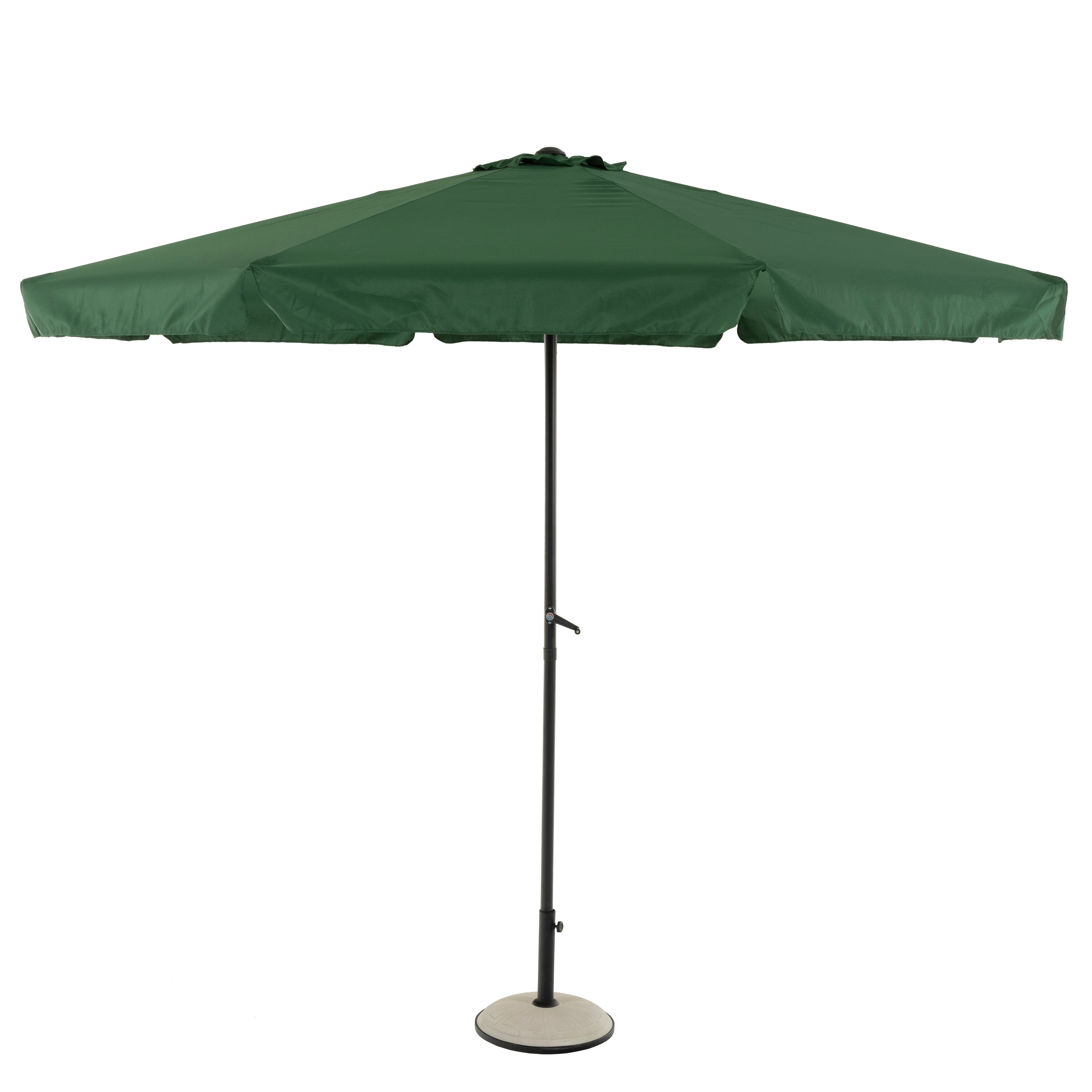 VESTIAMO CASA GIARDINO - Ombrellone da giardino Verde con falda e carrucola diametro 3 metri