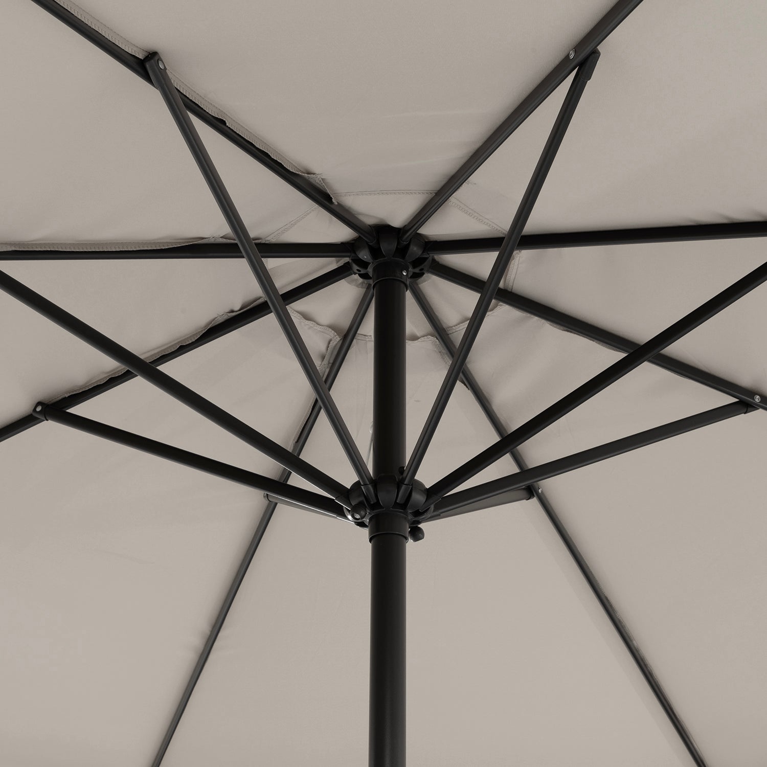 VESTIAMO CASA GIARDINO - Ombrellone da giardino Grigio con falda e carrucola diametro 3 metri