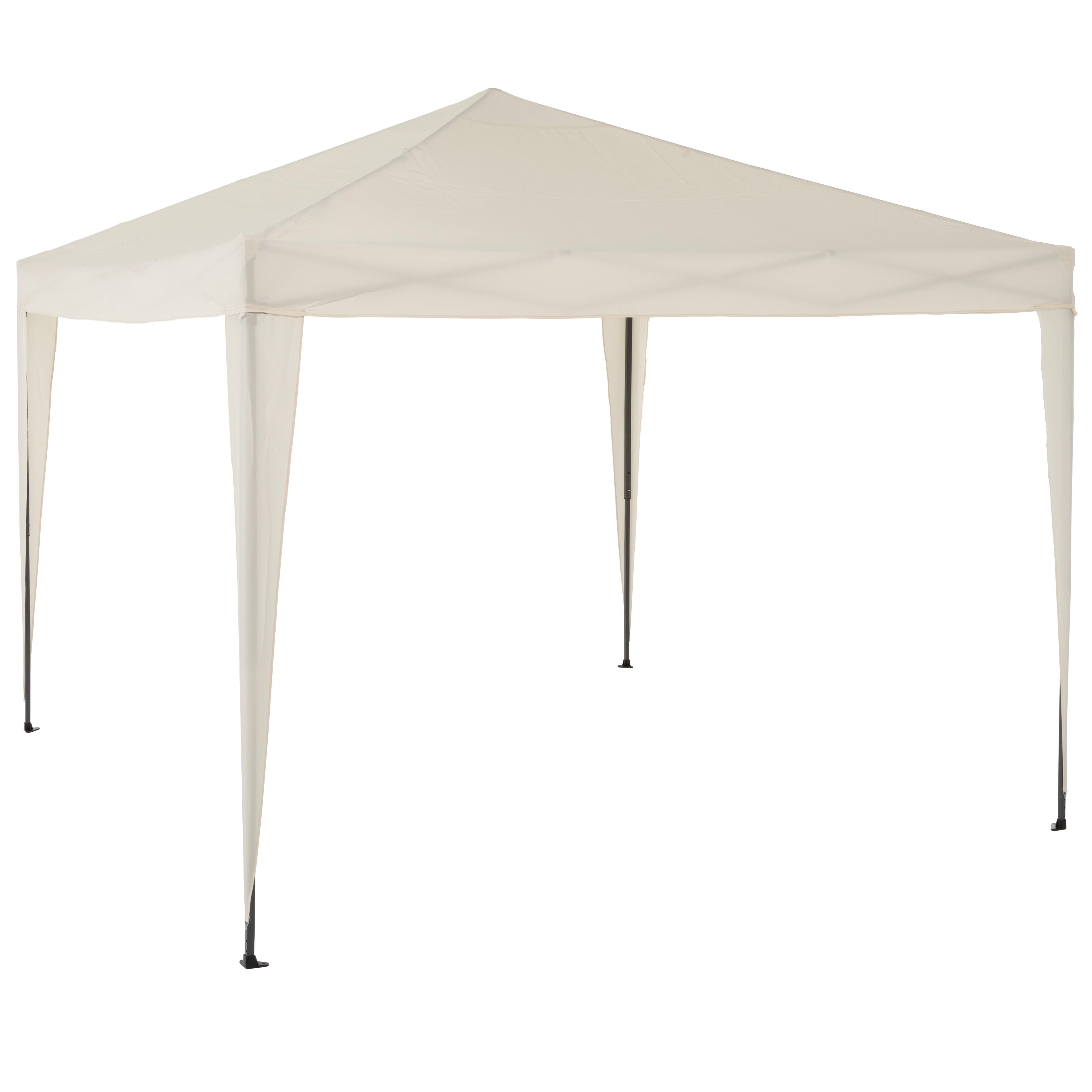 VESTIAMO CASA GIARDINO - Gazebo da giardino Richiudibile in acciaio Antracite con telo Ecrù 3x3 metri