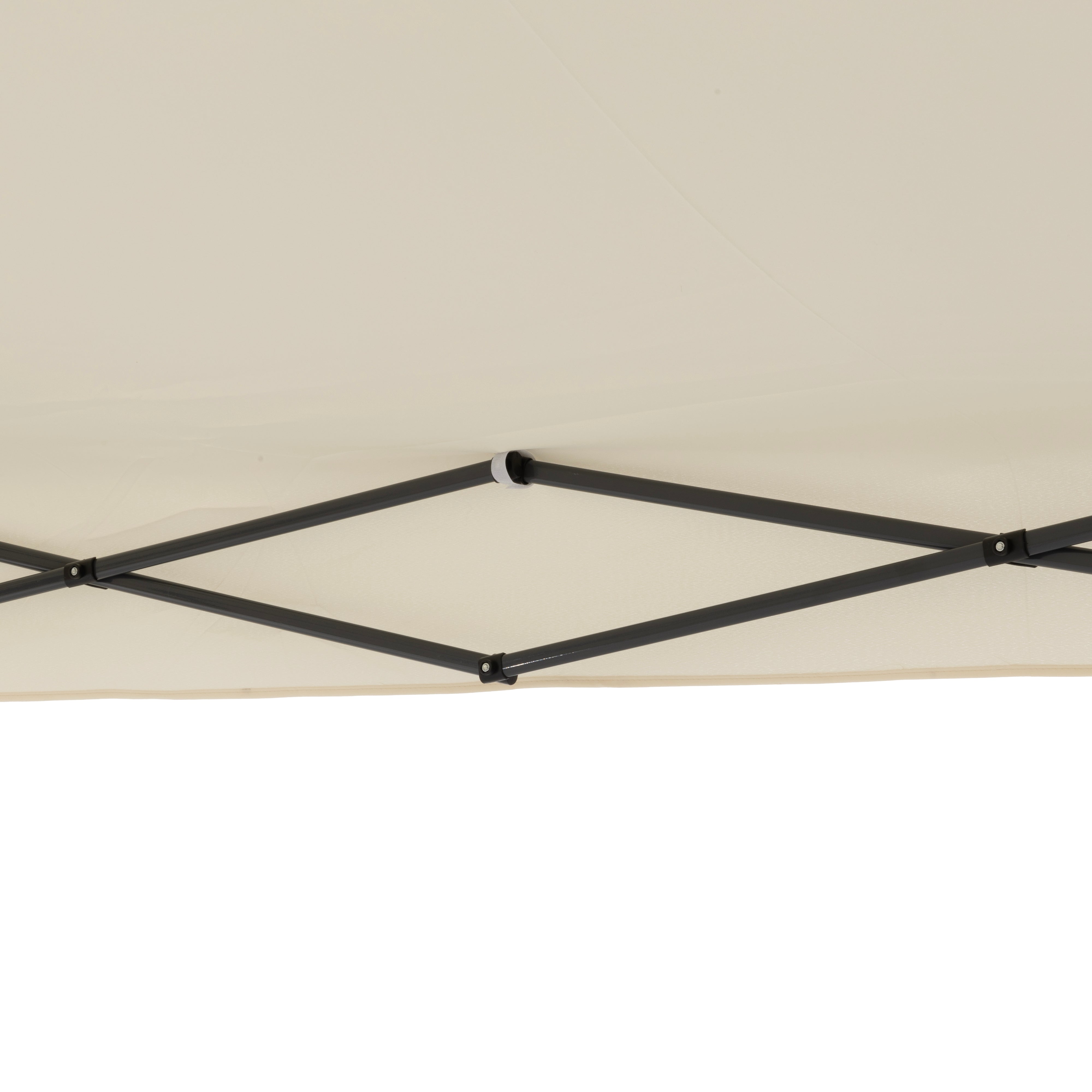 VESTIAMO CASA GIARDINO - Gazebo da giardino Richiudibile in acciaio Antracite con telo Ecrù 3x3 metri