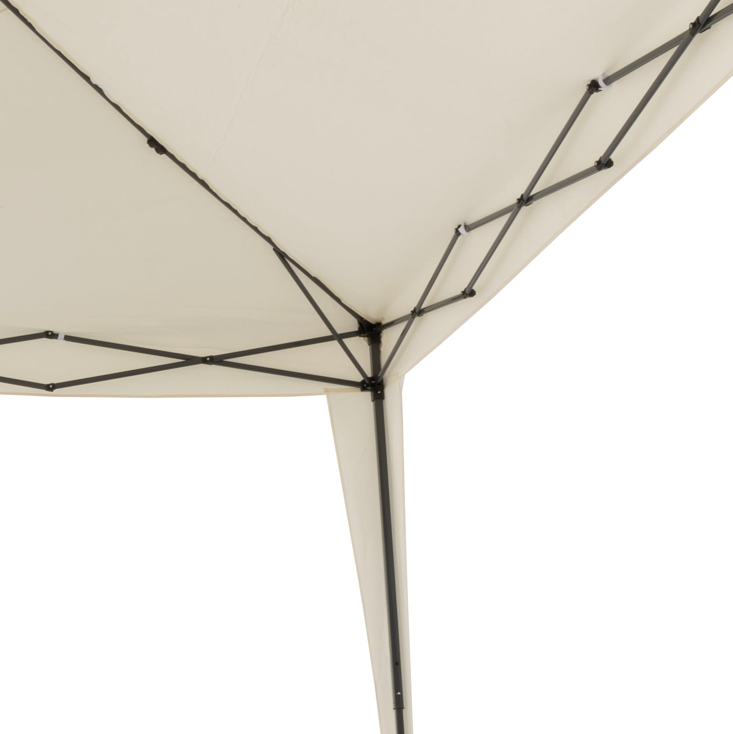 VESTIAMO CASA GIARDINO - Gazebo da giardino Richiudibile in acciaio Antracite con telo Ecrù 3x3 metri