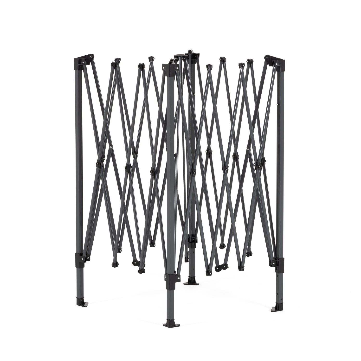 VESTIAMO CASA GIARDINO - Gazebo da giardino Richiudibile in acciaio Antracite con telo Ecrù 3x3 metri