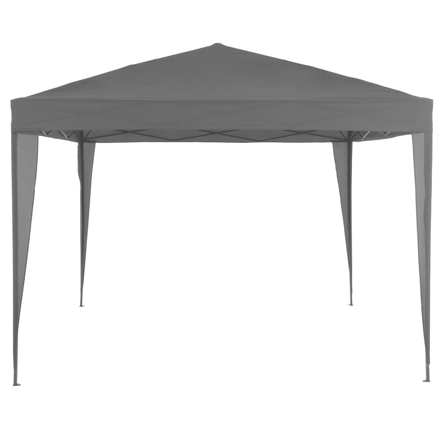VESTIAMO CASA GIARDINO - Gazebo da giardino Richiudibile in acciaio Antracite con telo Grigio 3x3 metri