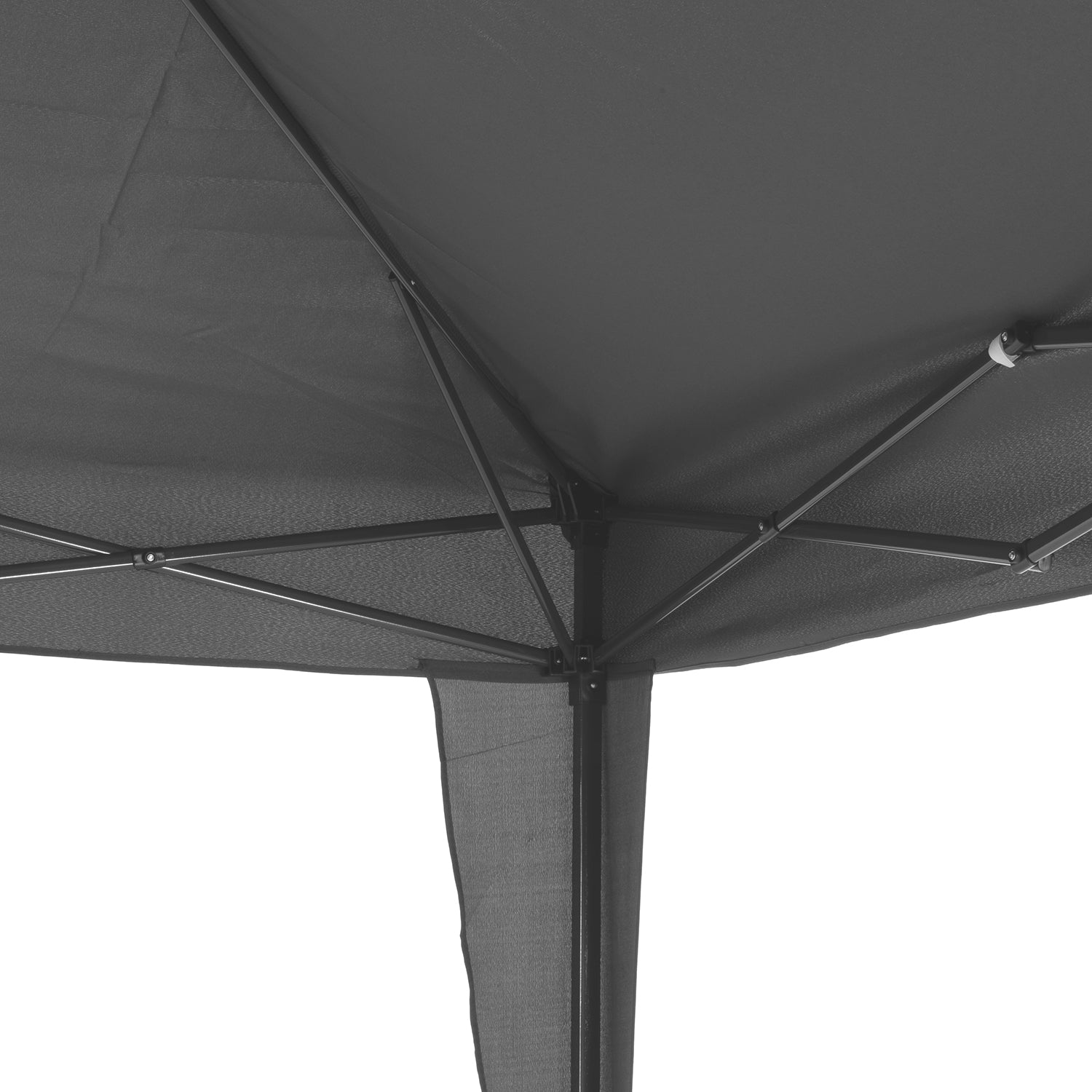 VESTIAMO CASA GIARDINO - Gazebo da giardino Richiudibile in acciaio Antracite con telo Grigio 3x3 metri