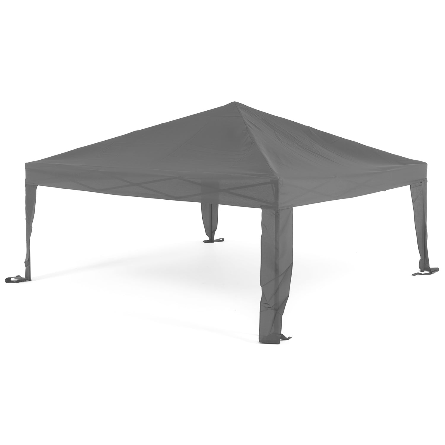 VESTIAMO CASA GIARDINO - Gazebo da giardino Richiudibile in acciaio Antracite con telo Grigio 3x3 metri