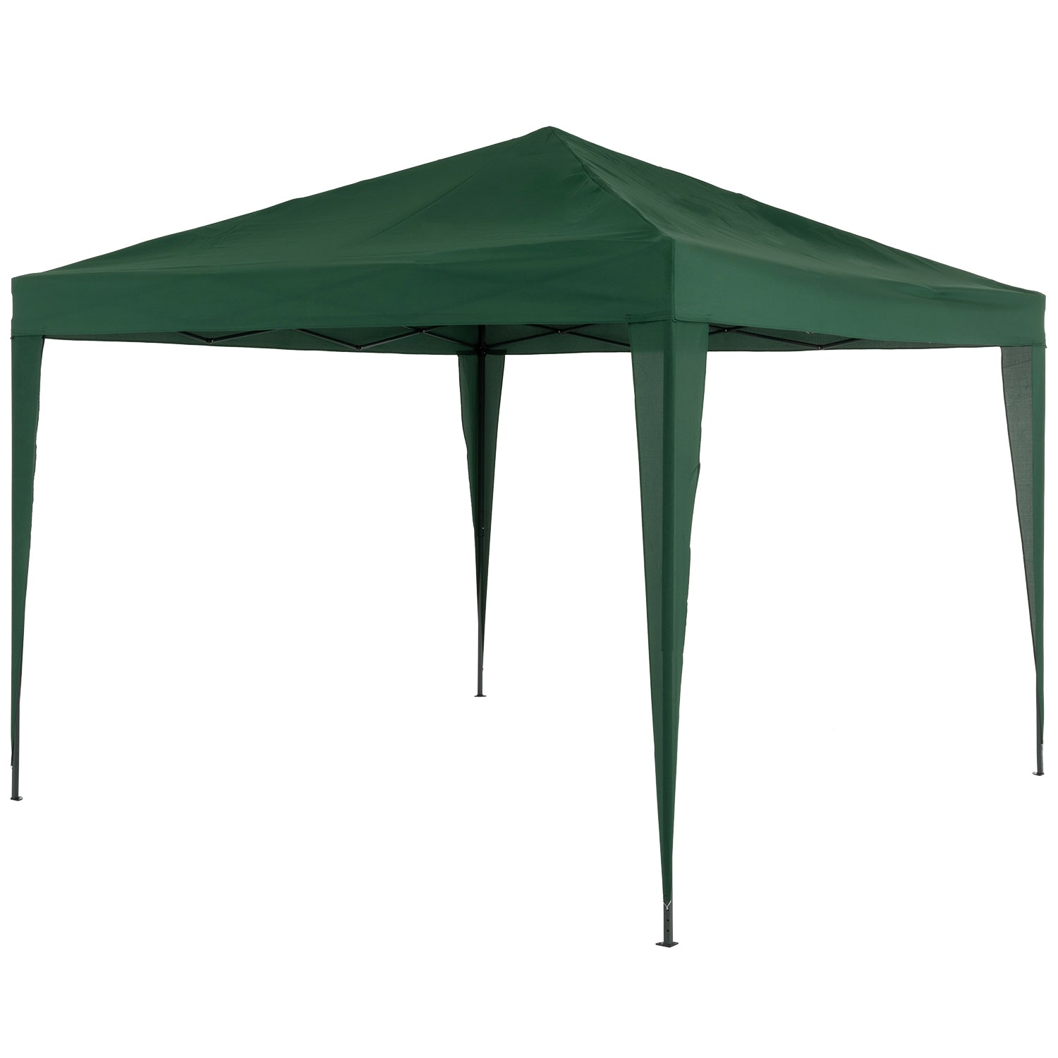 VESTIAMO CASA GIARDINO - Gazebo da giardino Richiudibile in acciaio Antracite con telo Verde 3x3 metri