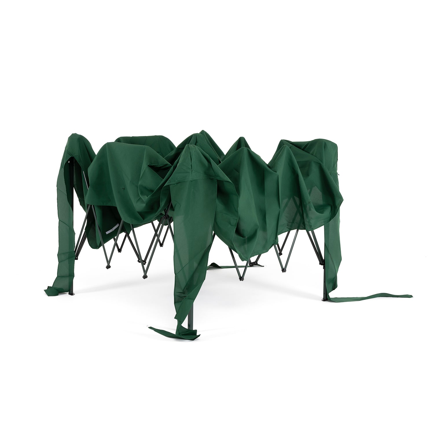 VESTIAMO CASA GIARDINO - Gazebo da giardino Richiudibile in acciaio Antracite con telo Verde 3x3 metri