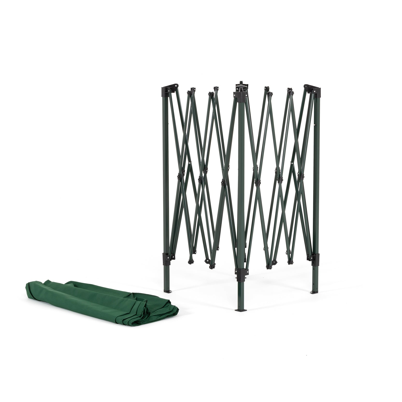 VESTIAMO CASA GIARDINO - Gazebo da giardino Richiudibile in acciaio Antracite con telo Verde 3x3 metri