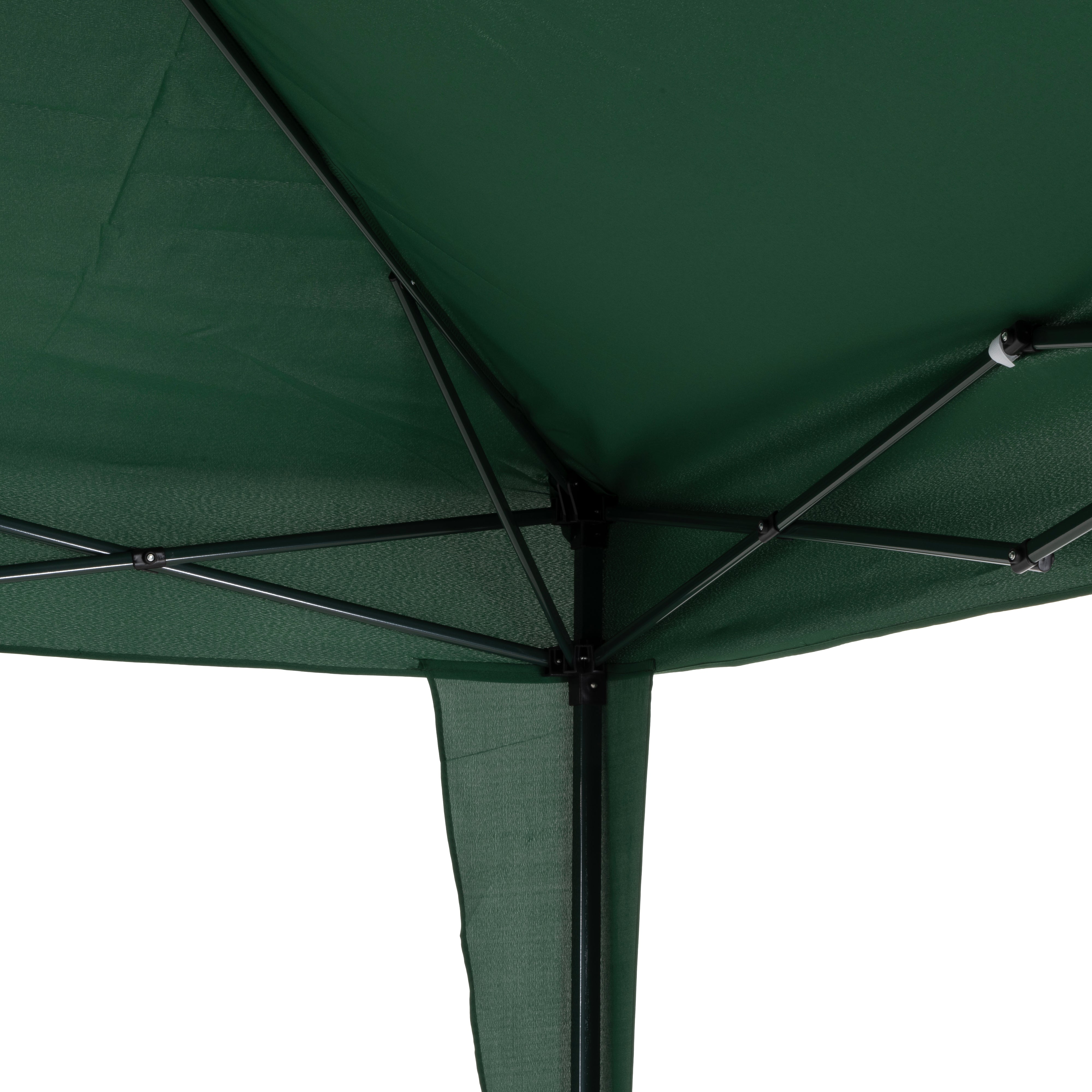 VESTIAMO CASA GIARDINO - Gazebo da giardino Richiudibile in acciaio Antracite con telo Verde 3x3 metri